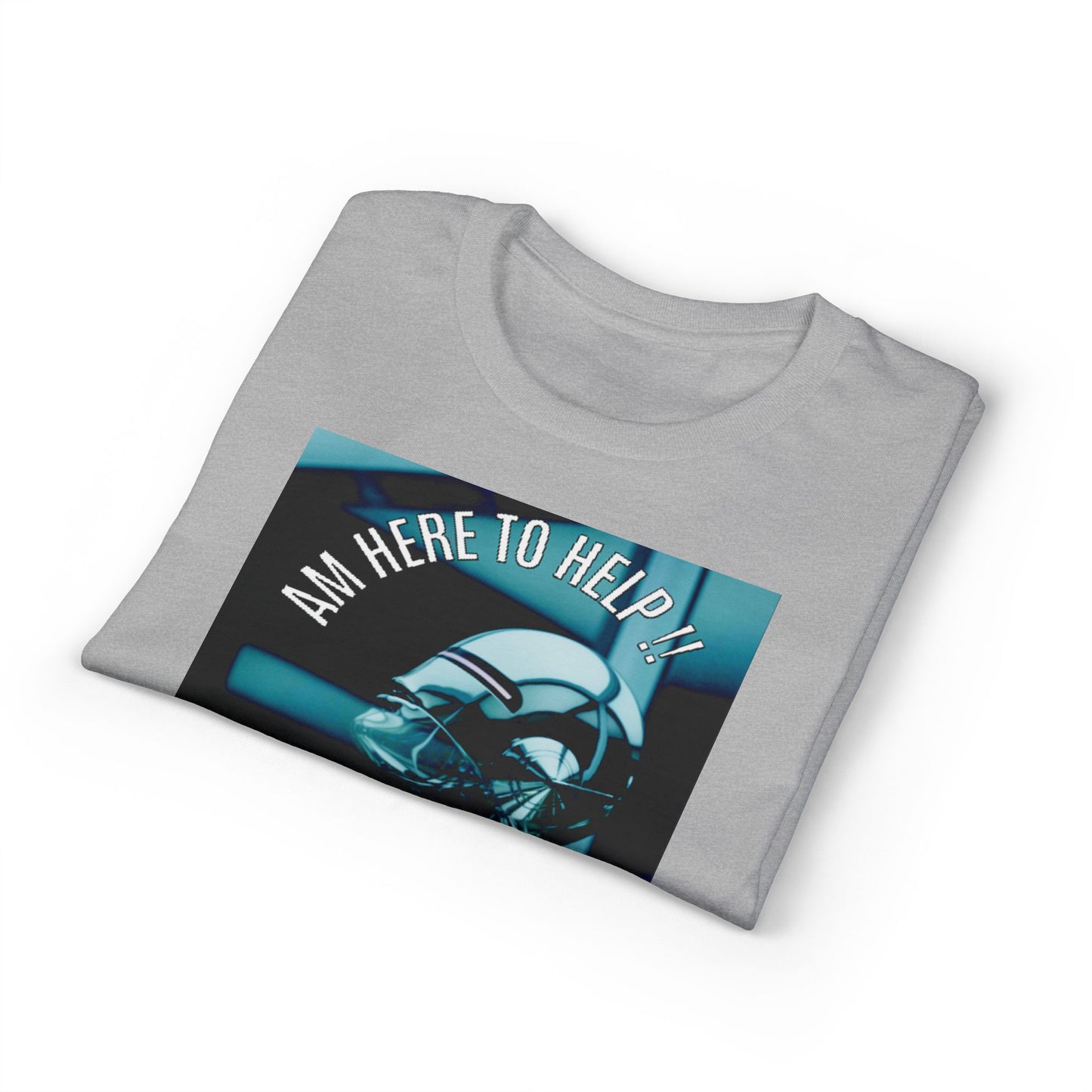 I'm Here to Help Robot Graphic T-Shirt — Futuristic Sci‑Fi AI Tee