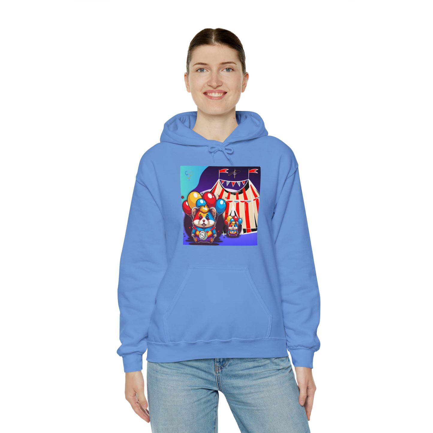 Unisex Heavy Blend™ Hooded Sweatshirt TINY TIME BALLOON BEAR