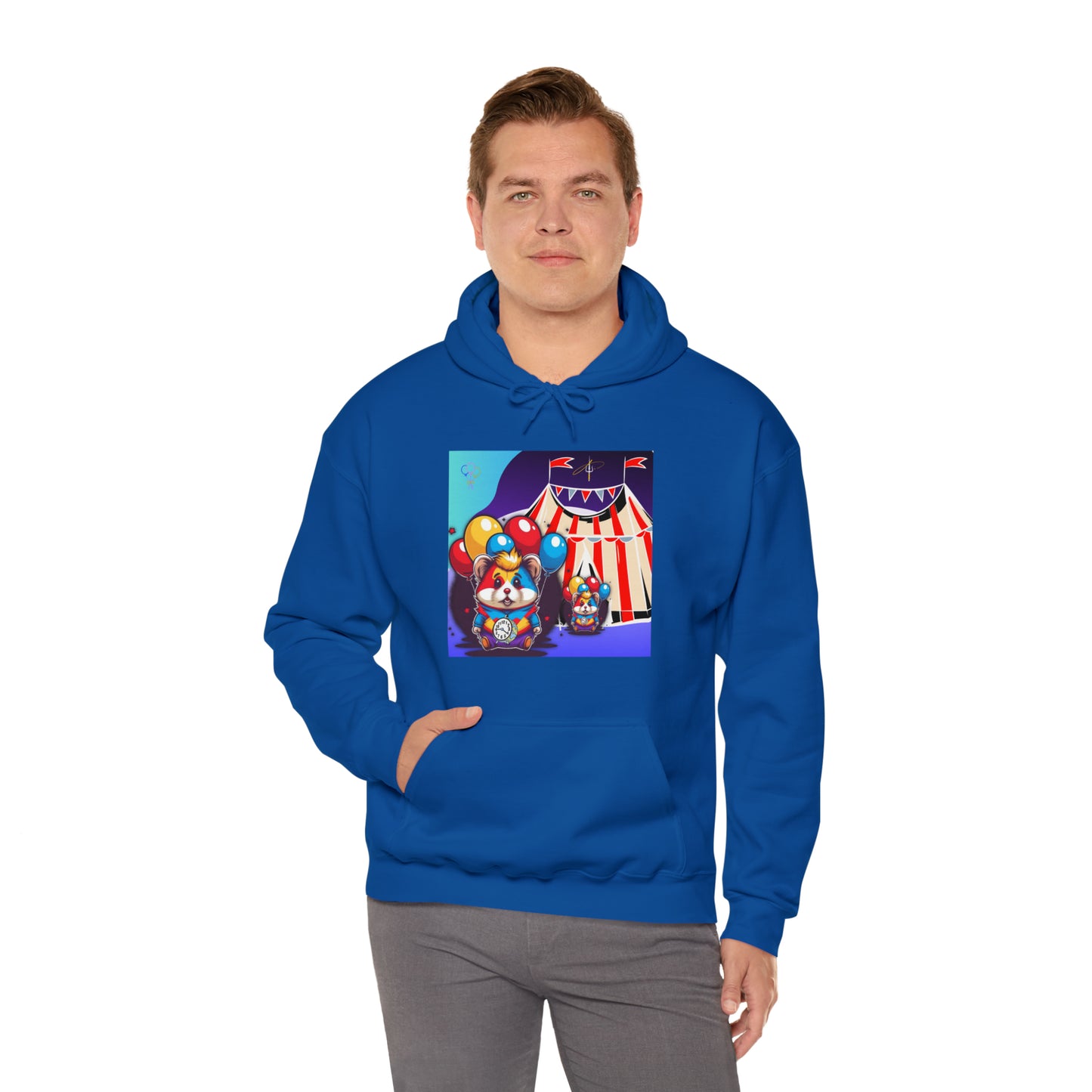 Unisex Heavy Blend™ Hooded Sweatshirt TINY TIME BALLOON BEAR
