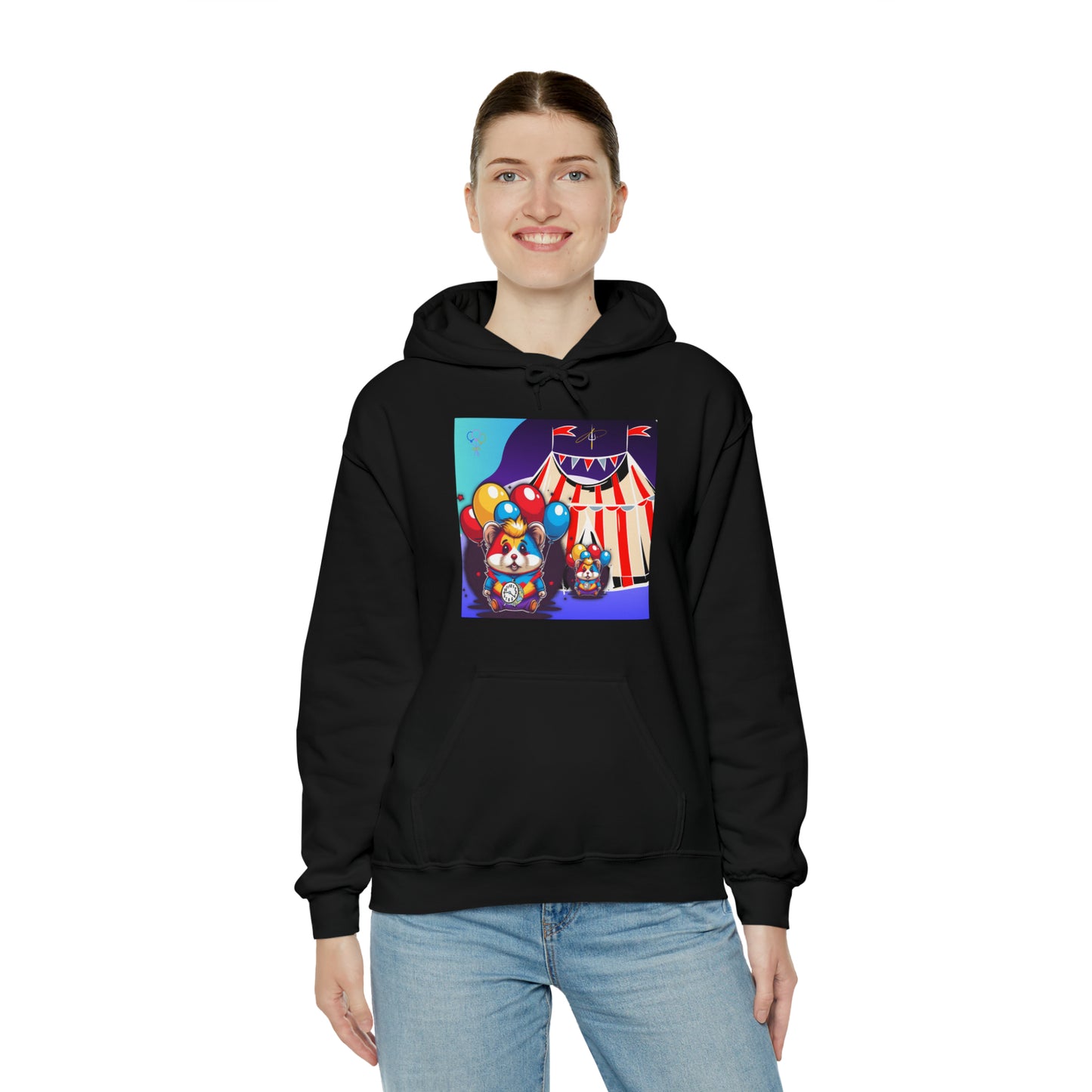 Unisex Heavy Blend™ Hooded Sweatshirt TINY TIME BALLOON BEAR