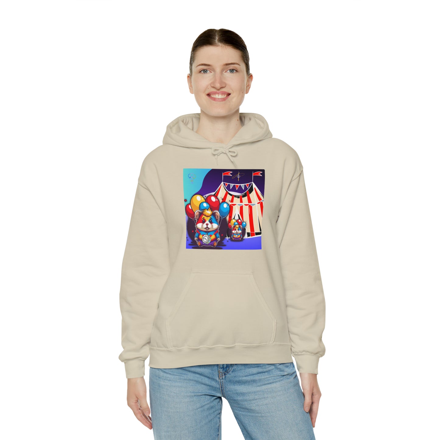 Unisex Heavy Blend™ Hooded Sweatshirt TINY TIME BALLOON BEAR