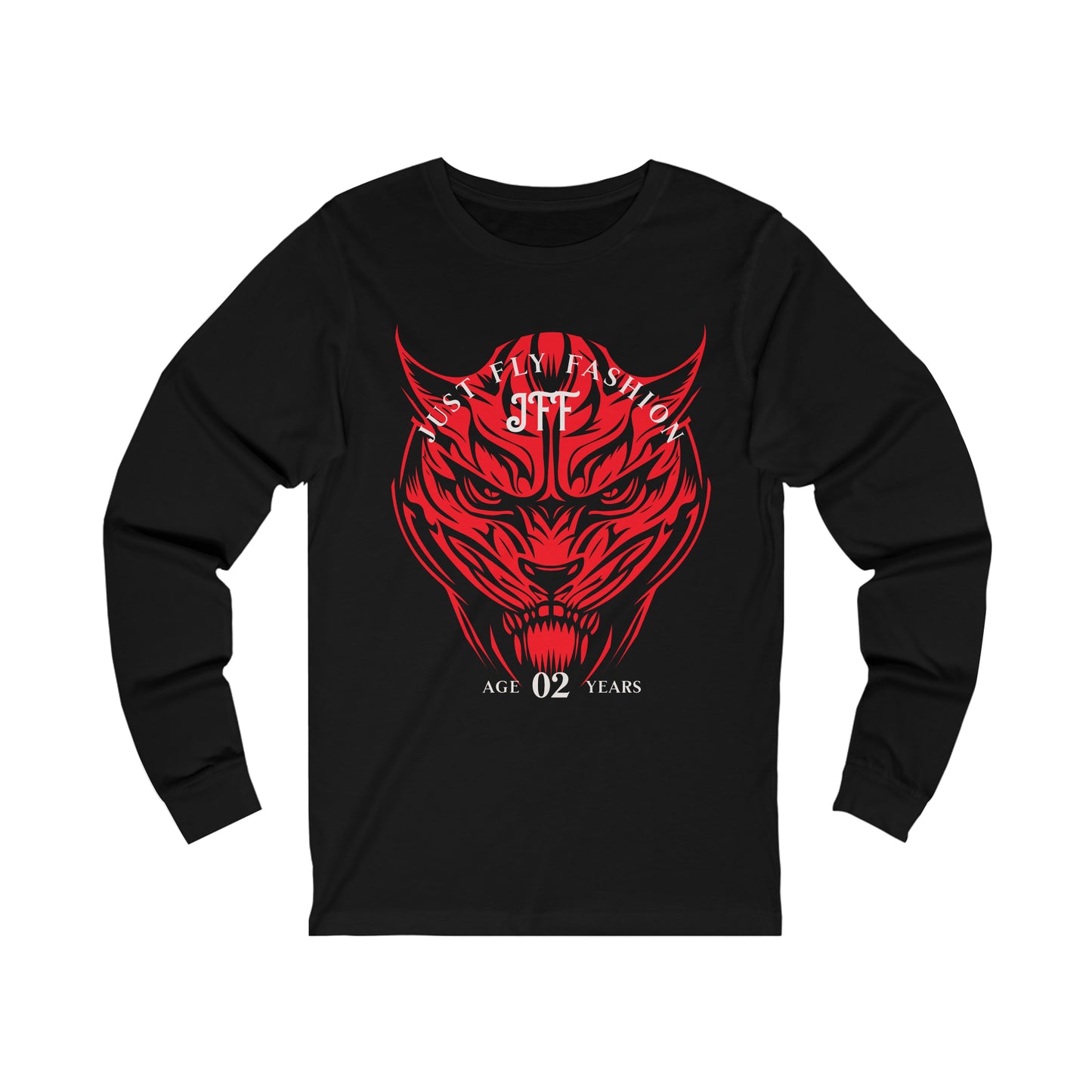 Unisex Jersey Long Sleeve Tee RED TIGER JFF