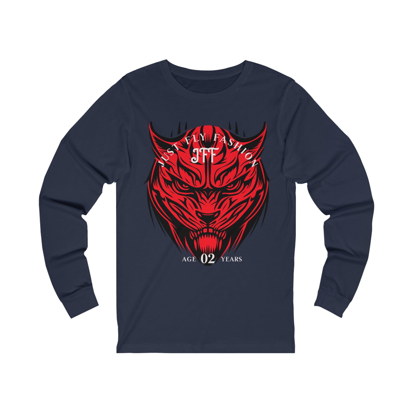 Unisex Jersey Long Sleeve Tee RED TIGER JFF
