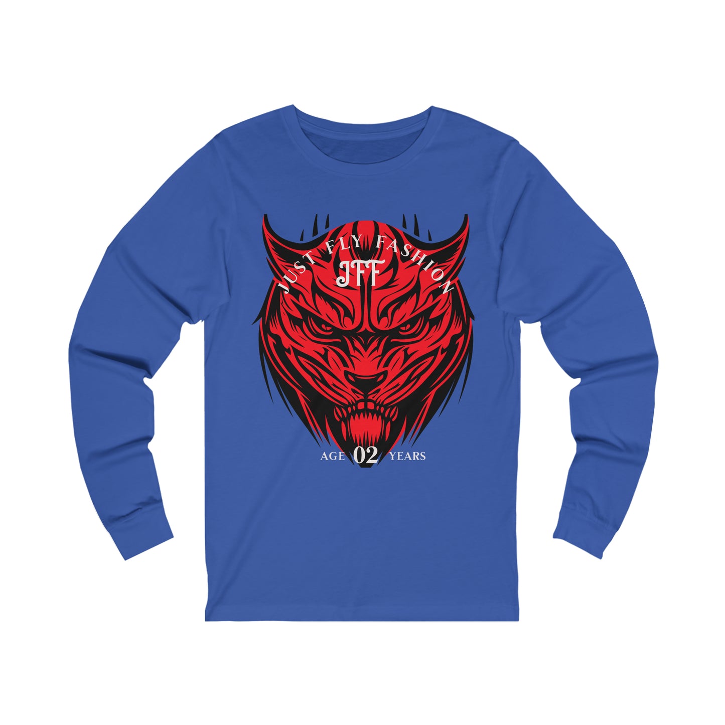 Unisex Jersey Long Sleeve Tee RED TIGER JFF