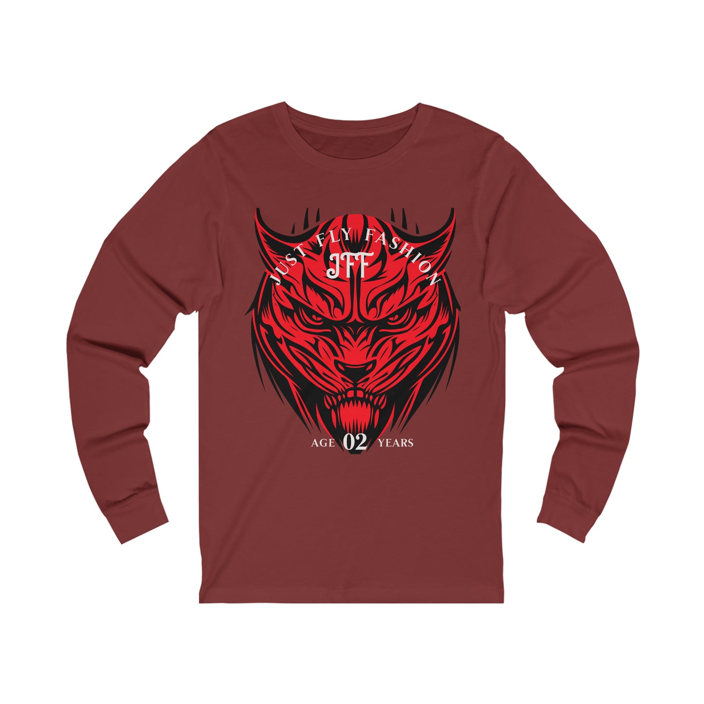 Unisex Jersey Long Sleeve Tee RED TIGER JFF