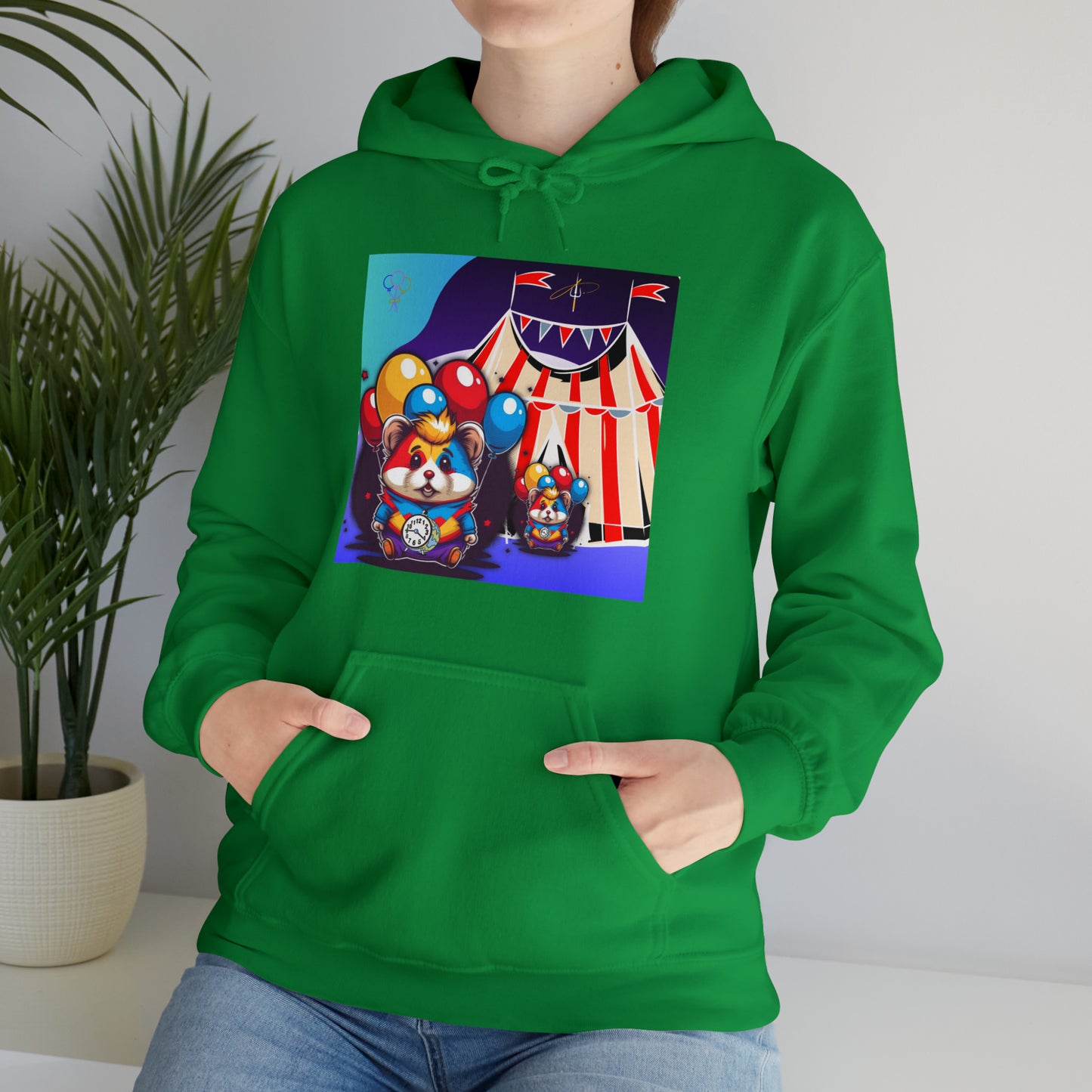 Unisex Heavy Blend™ Hooded Sweatshirt TINY TIME BALLOON BEAR