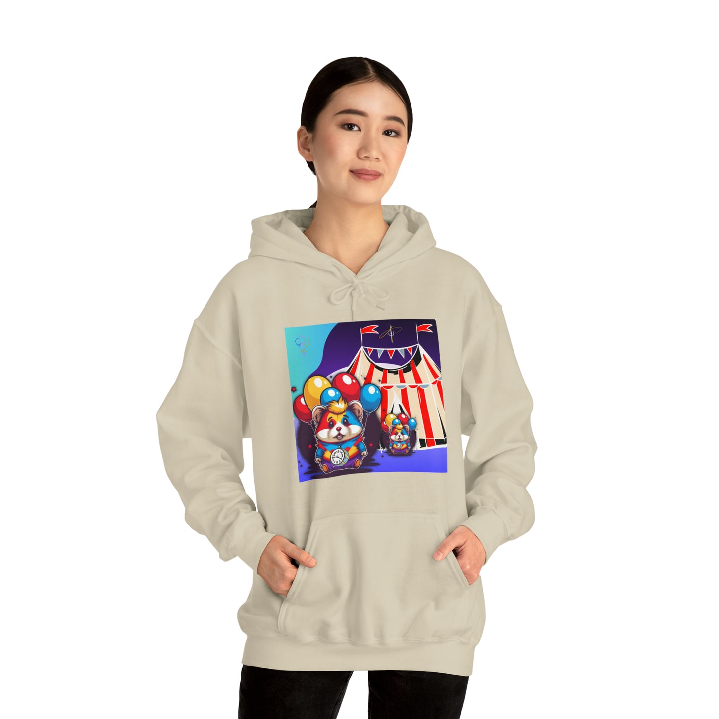 Unisex Heavy Blend™ Hooded Sweatshirt TINY TIME BALLOON BEAR