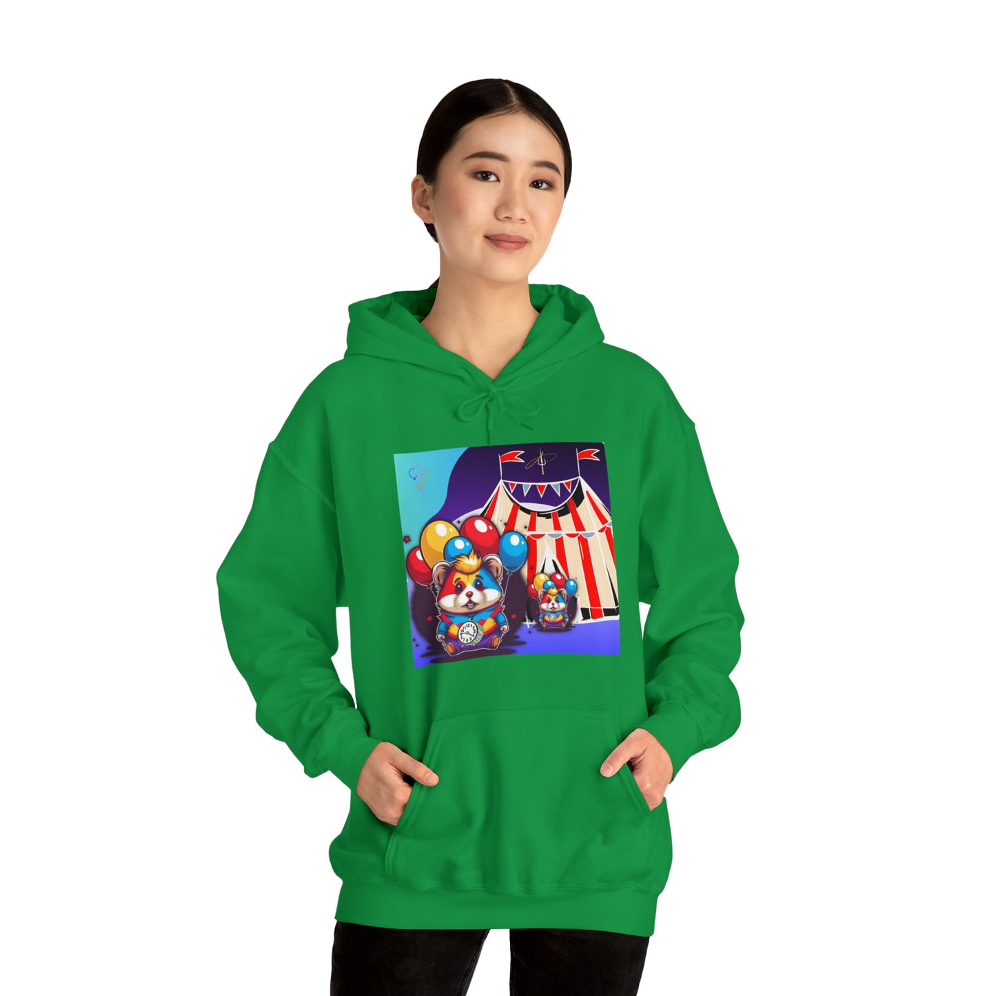 Unisex Heavy Blend™ Hooded Sweatshirt TINY TIME BALLOON BEAR