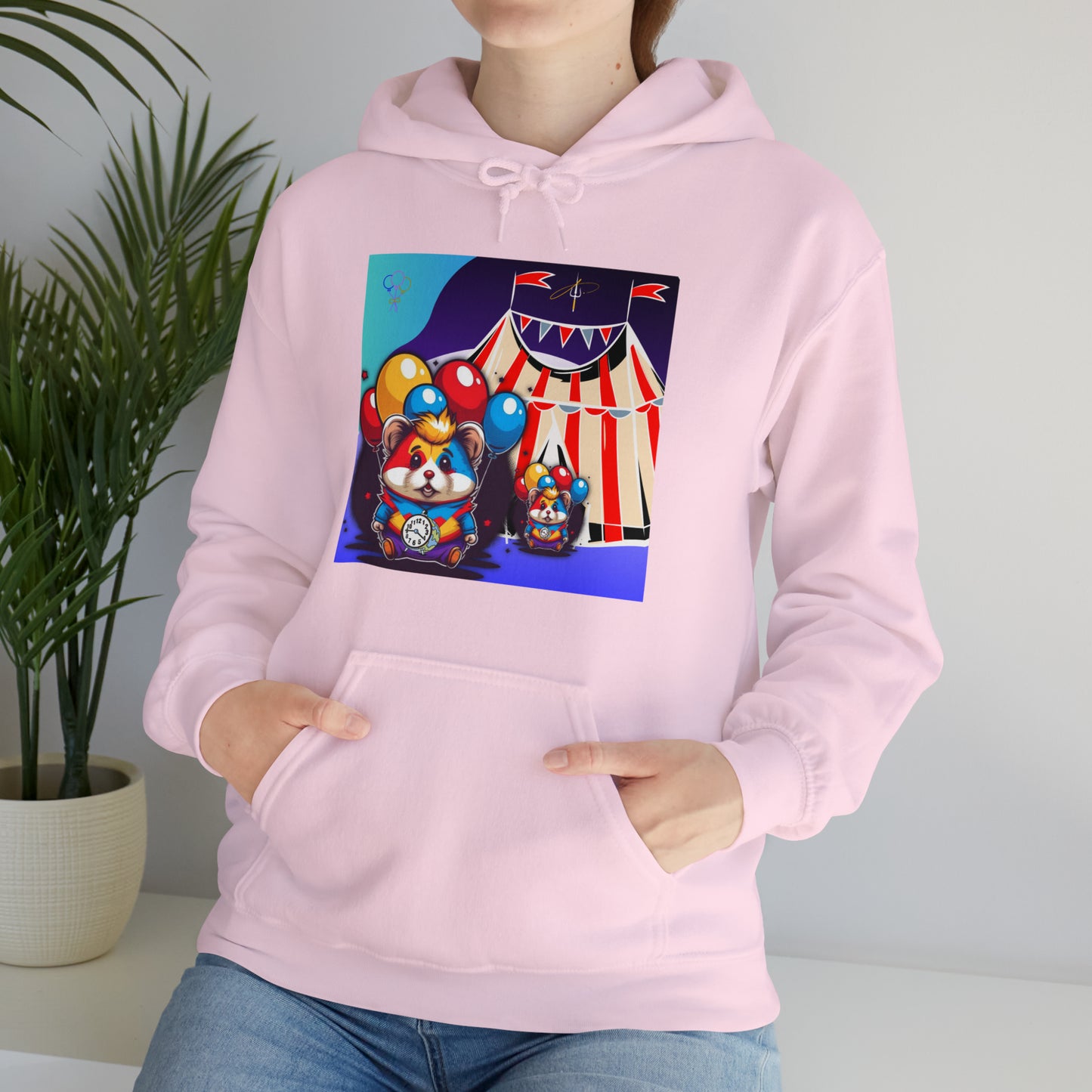 Unisex Heavy Blend™ Hooded Sweatshirt TINY TIME BALLOON BEAR