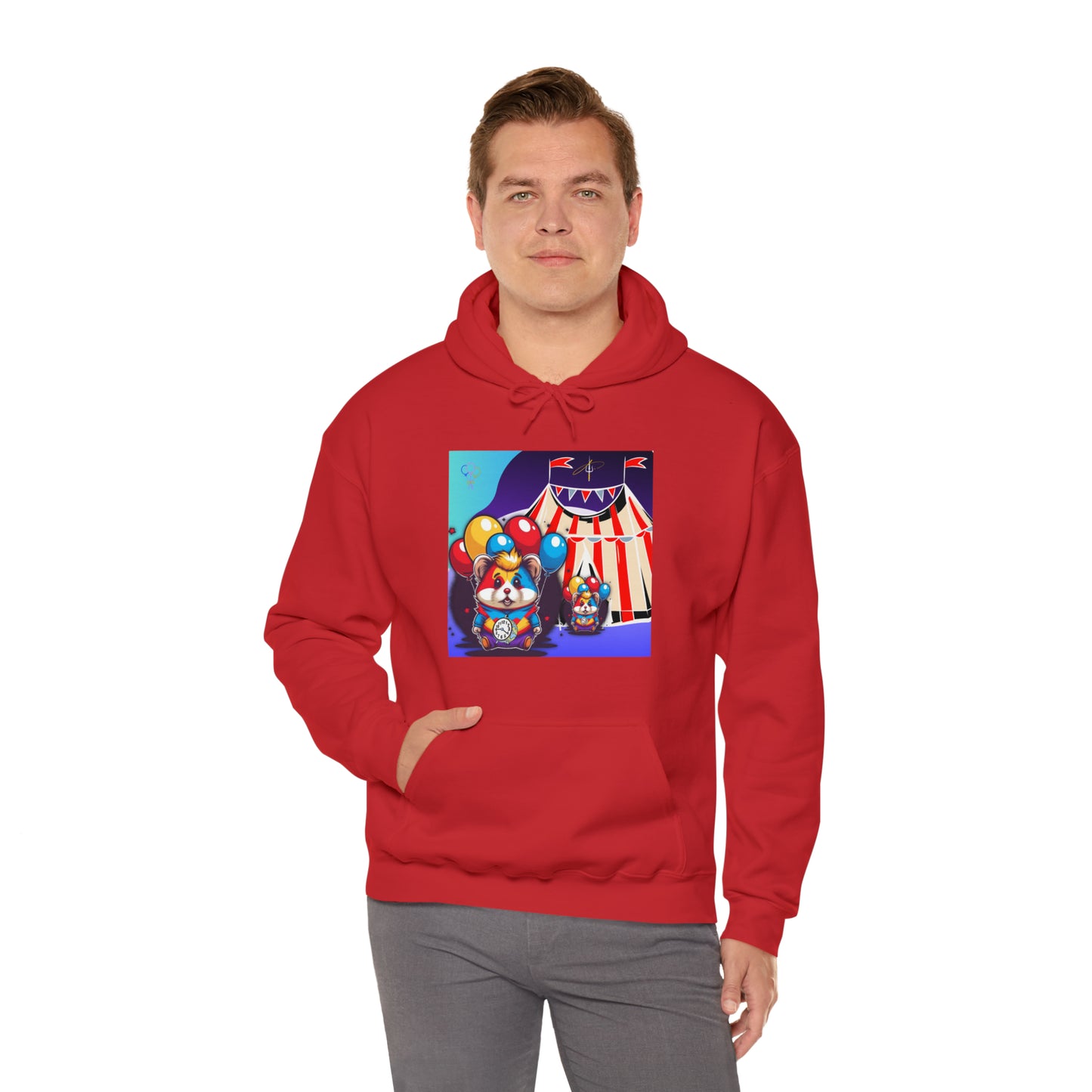 Unisex Heavy Blend™ Hooded Sweatshirt TINY TIME BALLOON BEAR