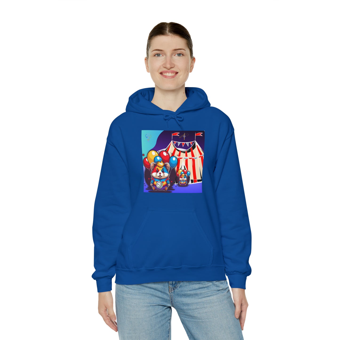 Unisex Heavy Blend™ Hooded Sweatshirt TINY TIME BALLOON BEAR