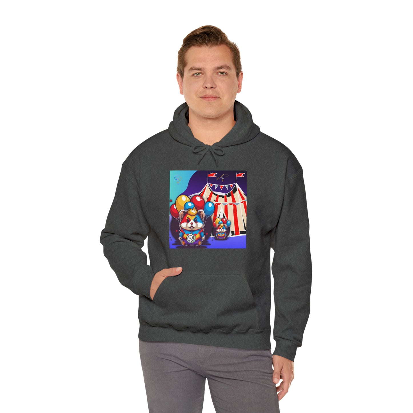 Unisex Heavy Blend™ Hooded Sweatshirt TINY TIME BALLOON BEAR