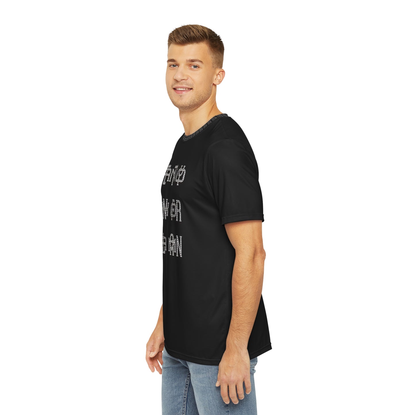 Men's Polyester Tee (AOP) I AIN'T YO PUNK FOR REAL MAN