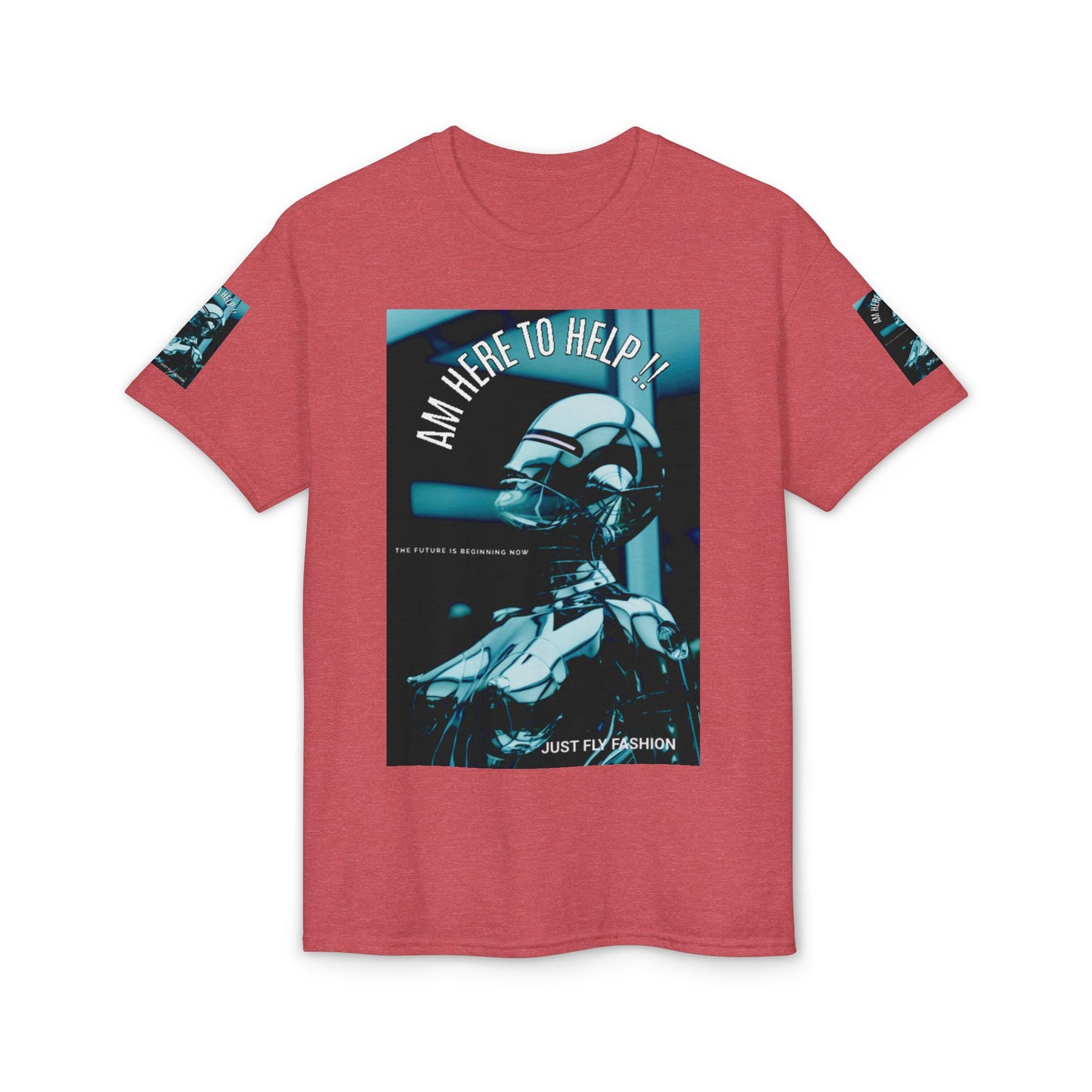 I'm Here to Help Robot Graphic T-Shirt — Futuristic Sci‑Fi AI Tee