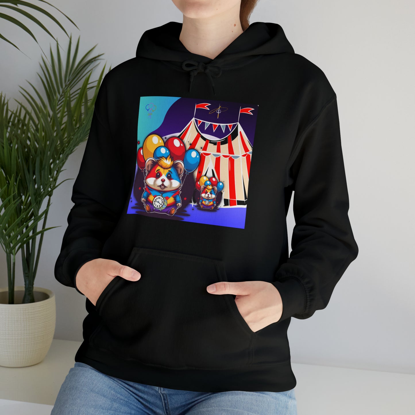 Unisex Heavy Blend™ Hooded Sweatshirt TINY TIME BALLOON BEAR