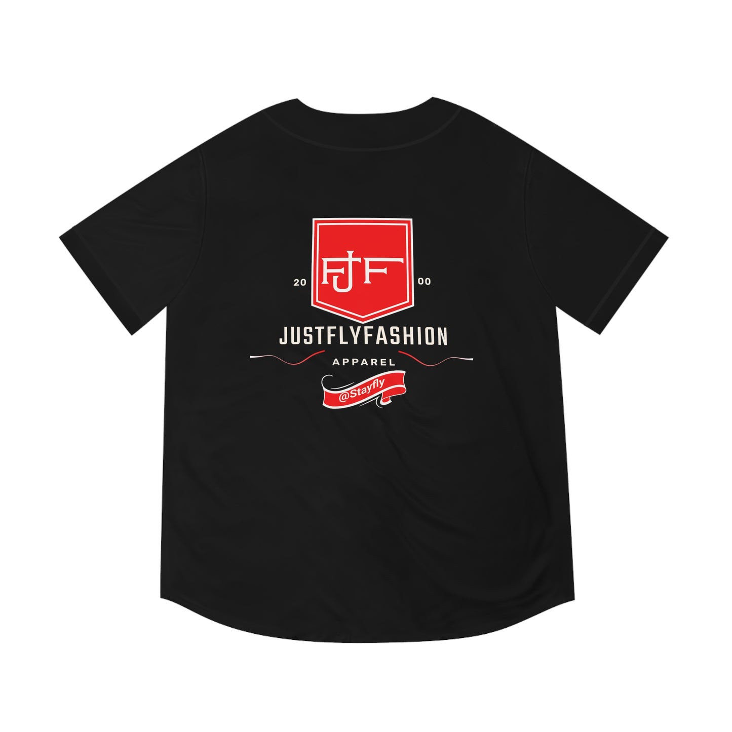 Men's Baseball Jersey (AOP) JFF APPAREL TRIMS WHITE  OR  BLACK