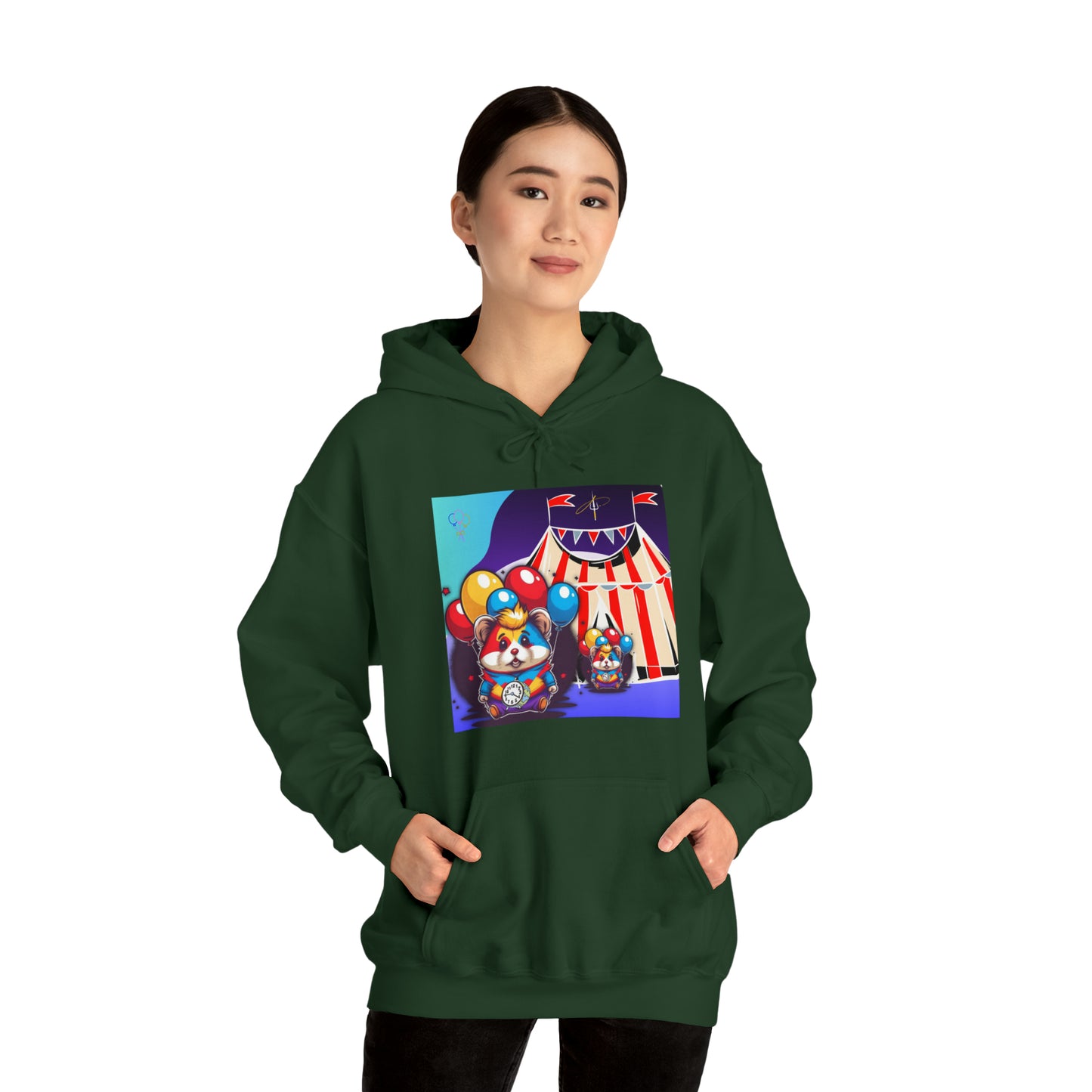 Unisex Heavy Blend™ Hooded Sweatshirt TINY TIME BALLOON BEAR
