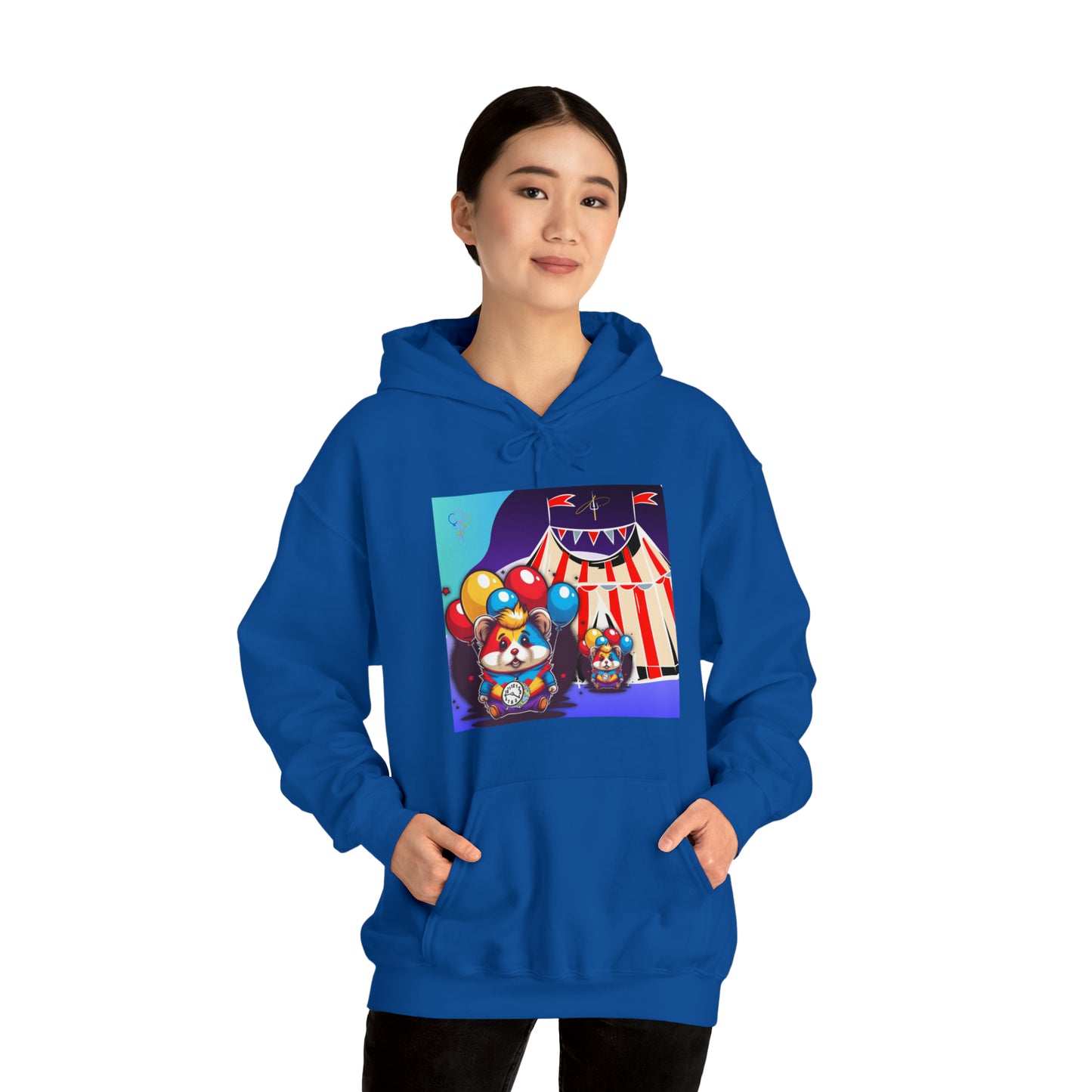 Unisex Heavy Blend™ Hooded Sweatshirt TINY TIME BALLOON BEAR