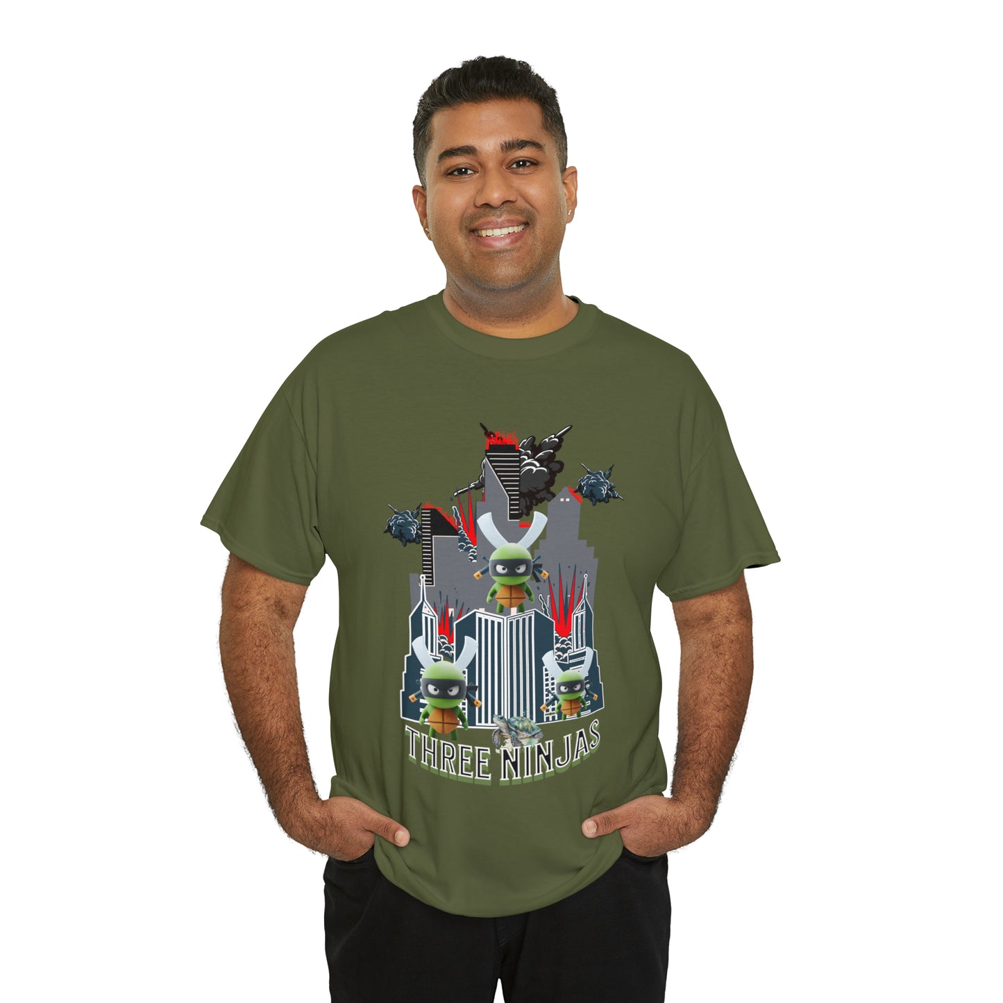 Unisex Heavy Cotton Tee  Three Ninjas