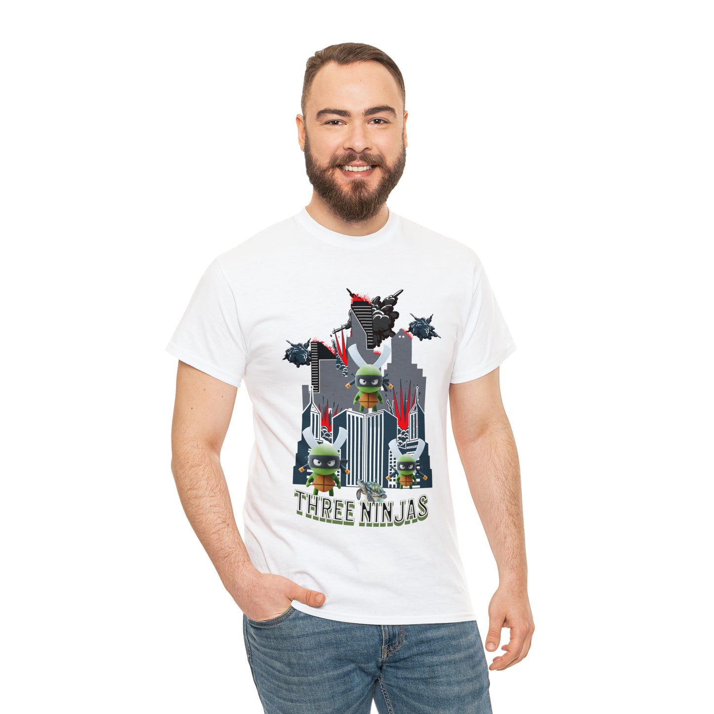 Unisex Heavy Cotton Tee  Three Ninjas