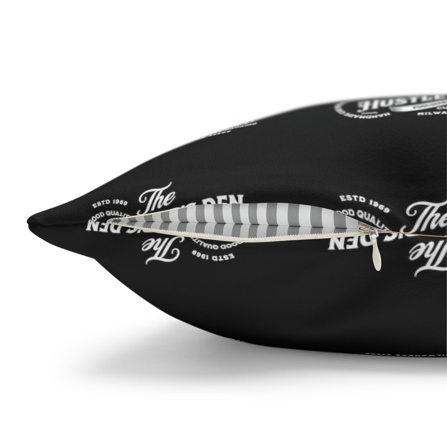 Spun Polyester Square Pillow Case HUSTLER'S DEN