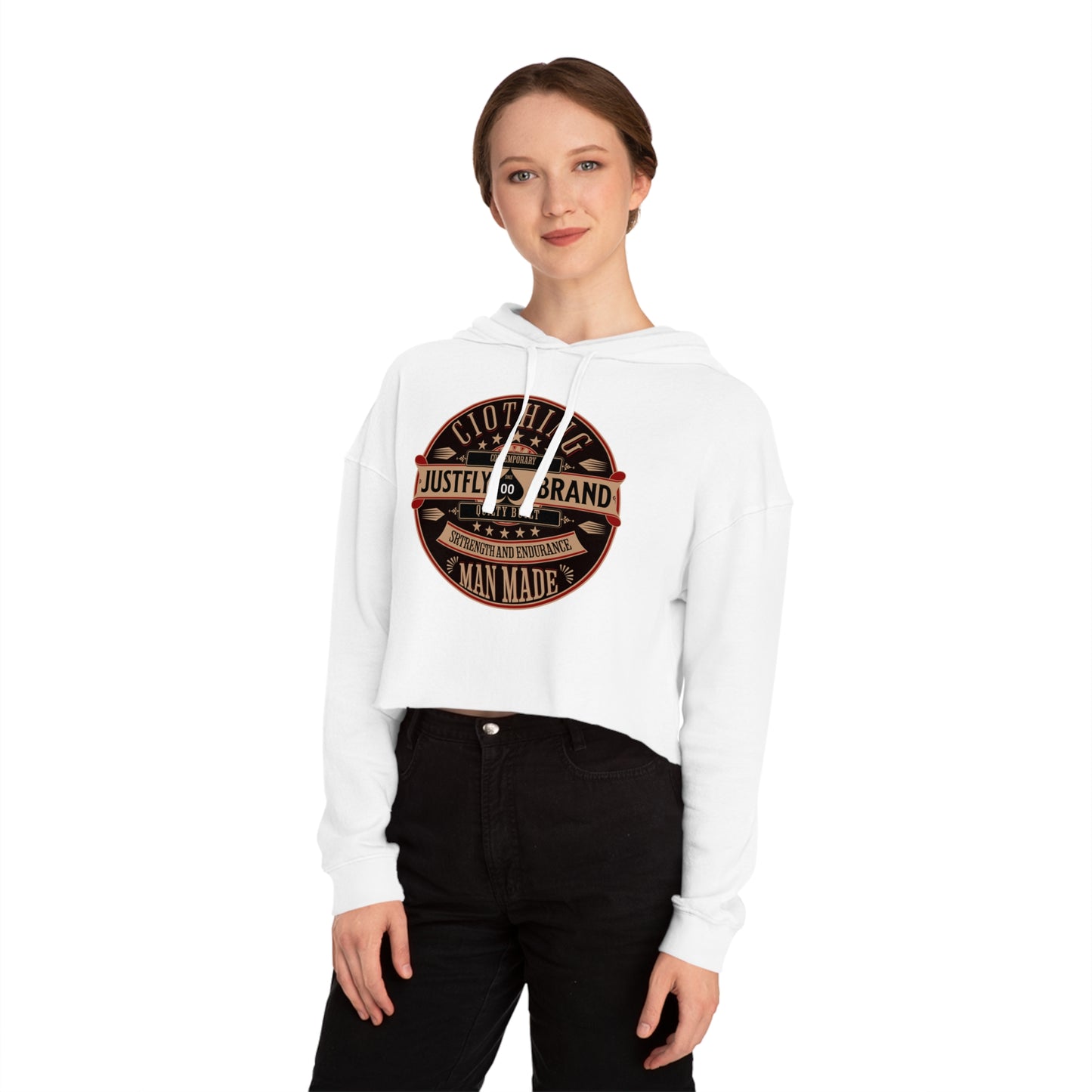 Women’s Cropped Hooded Sweatshirt Just Fly Fashion 2000 Brand