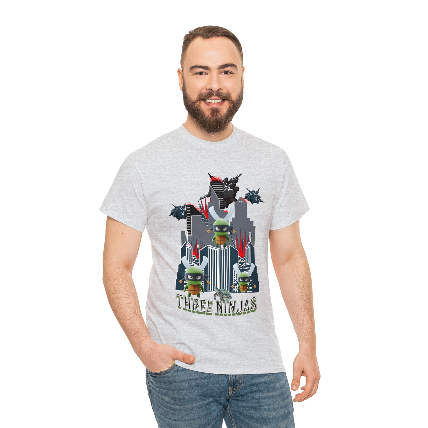Unisex Heavy Cotton Tee  Three Ninjas