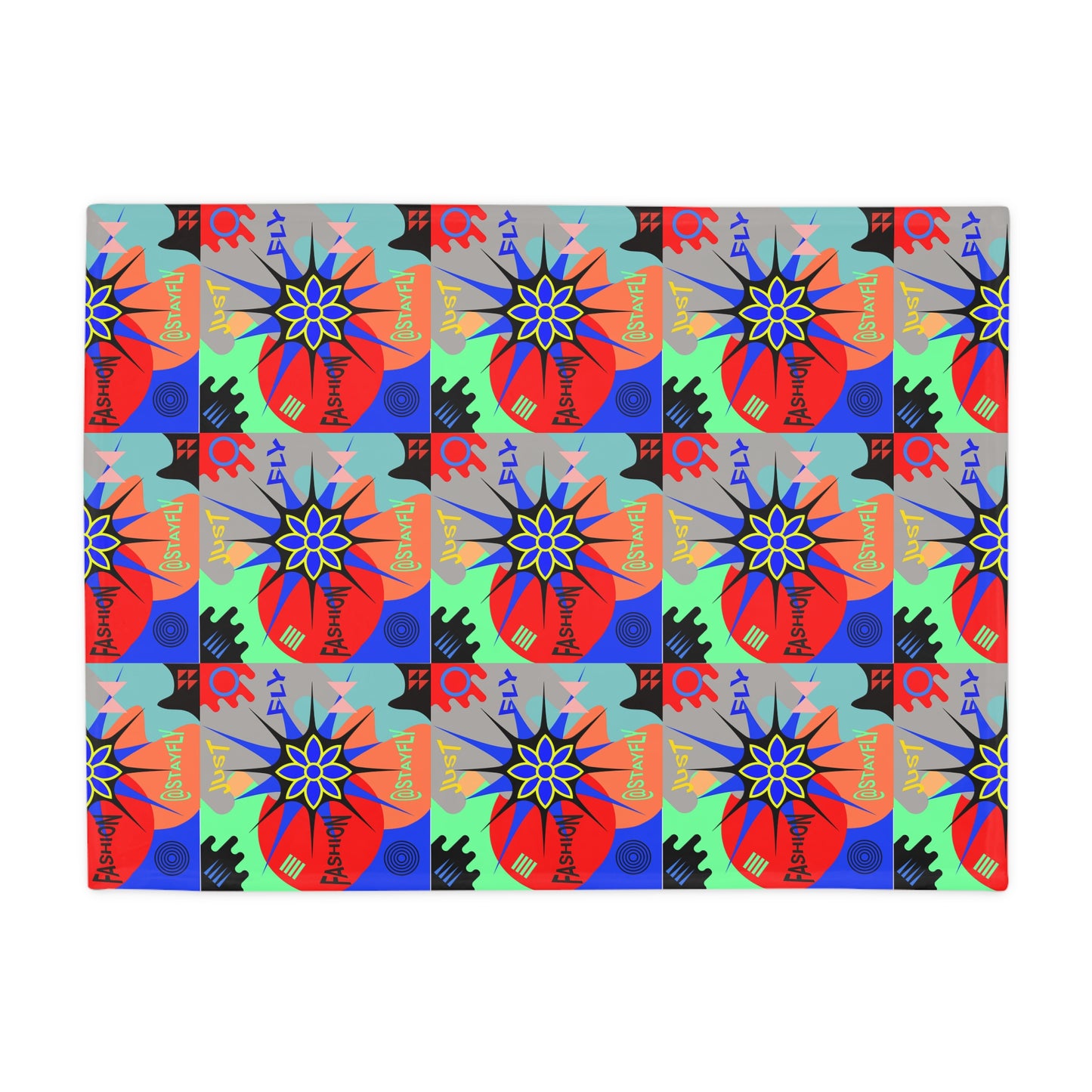 Plush Fleece Blanket  STAR FLOWER