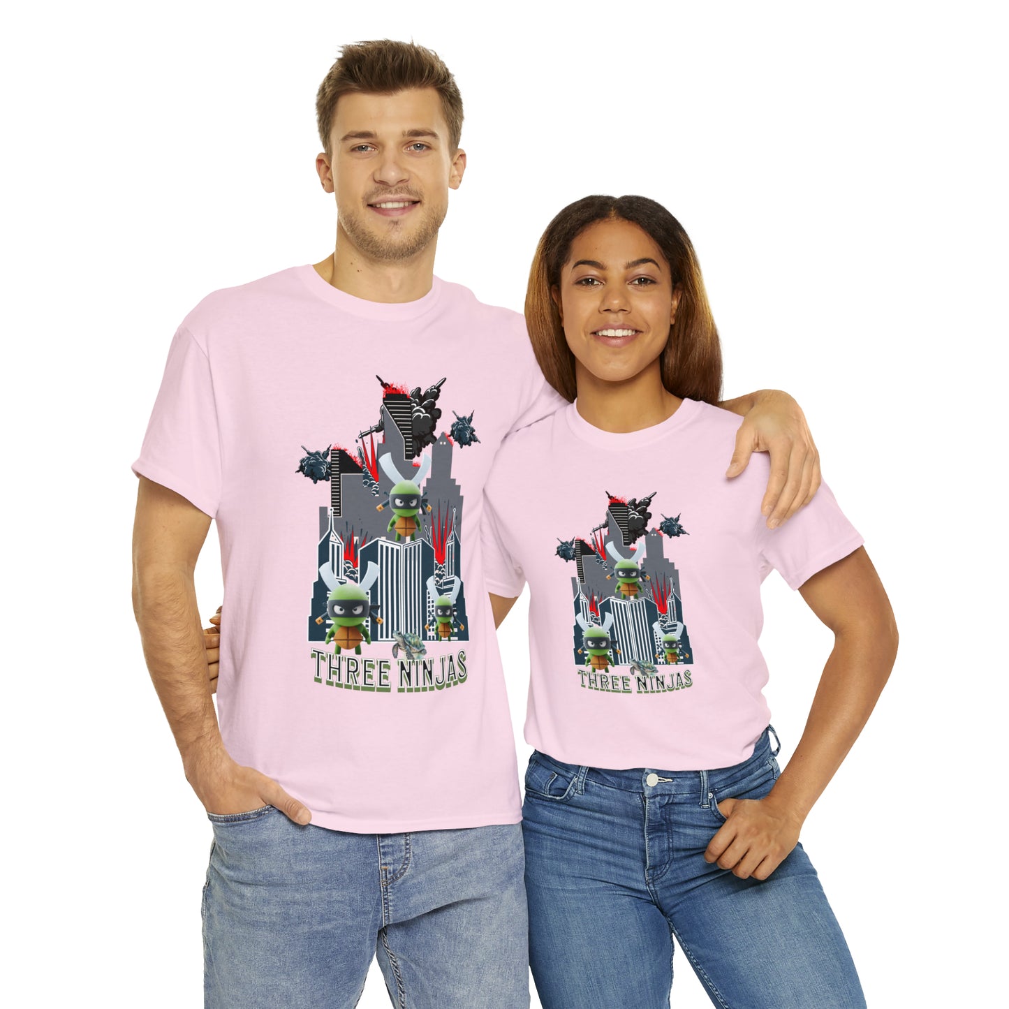 Unisex Heavy Cotton Tee  Three Ninjas