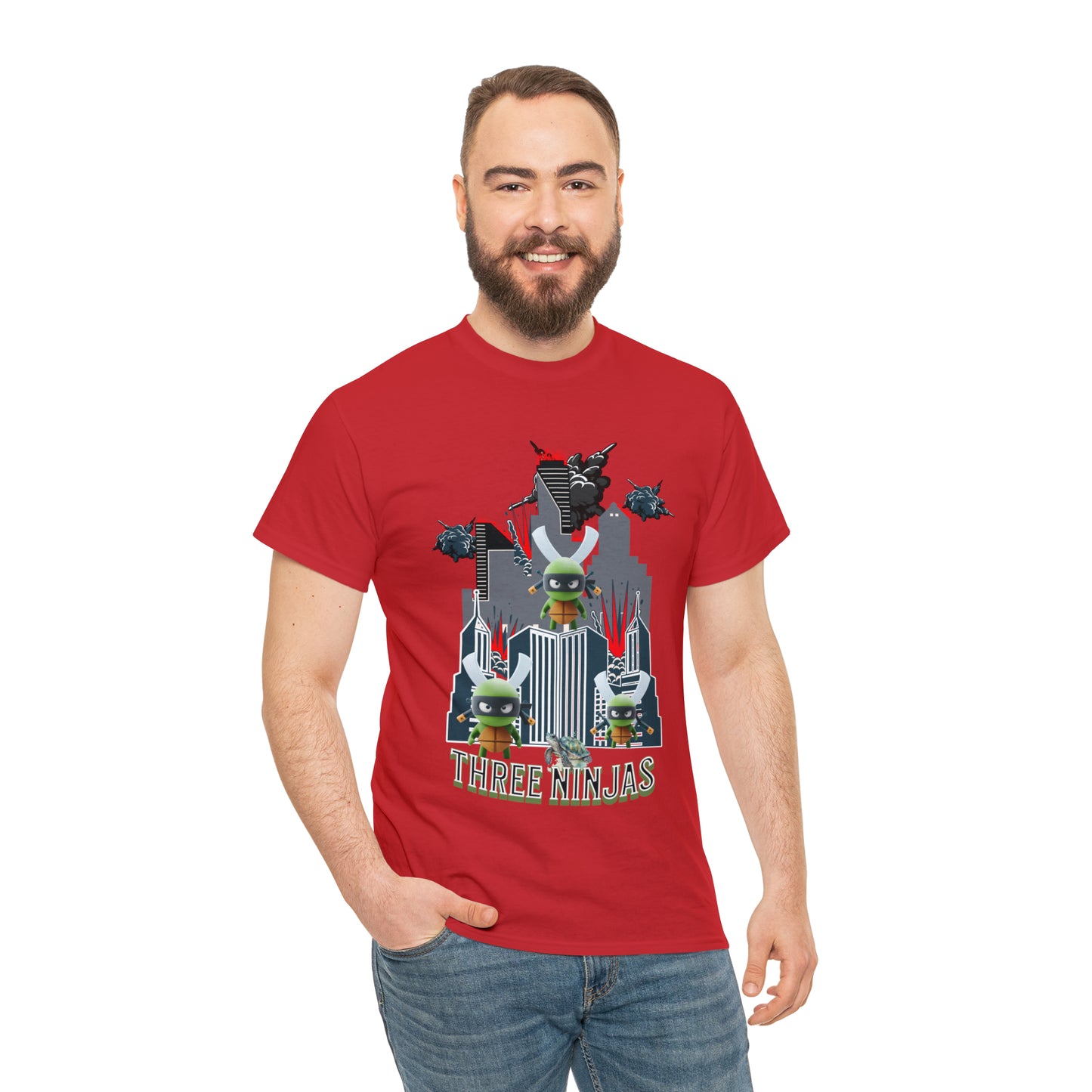 Unisex Heavy Cotton Tee  Three Ninjas