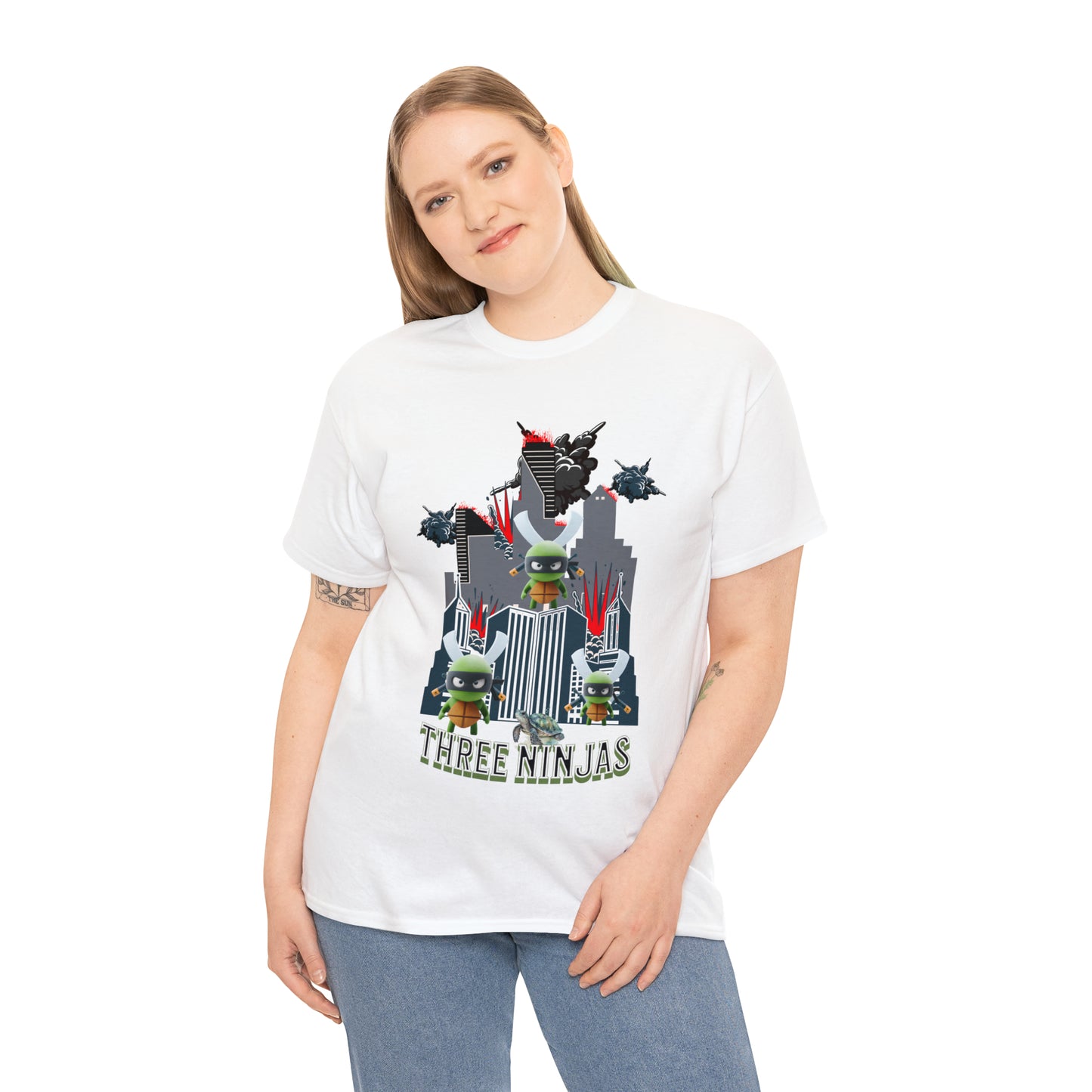 Unisex Heavy Cotton Tee  Three Ninjas