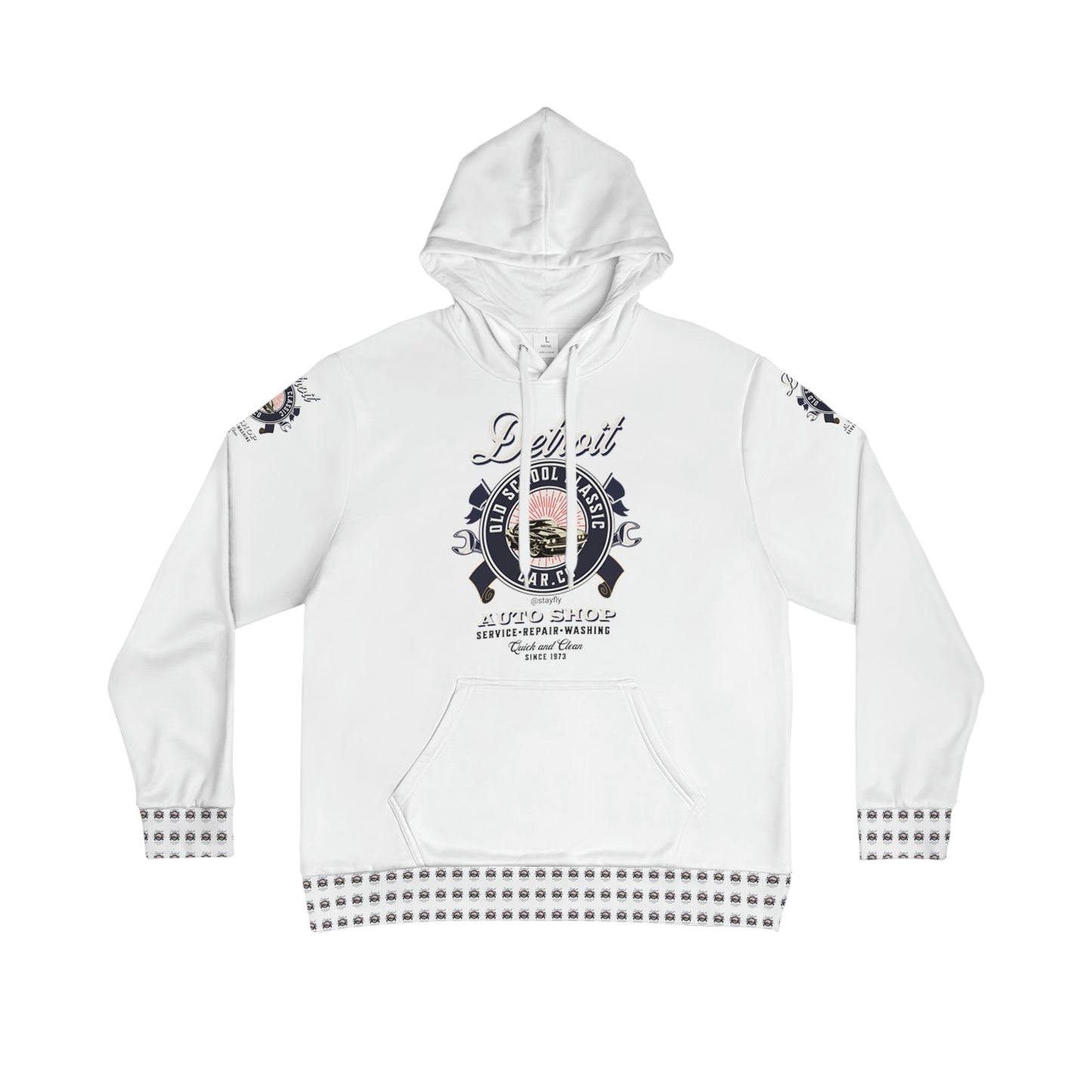 Men's Hoodie (AOP) Detroit Old School Classic Car Co.