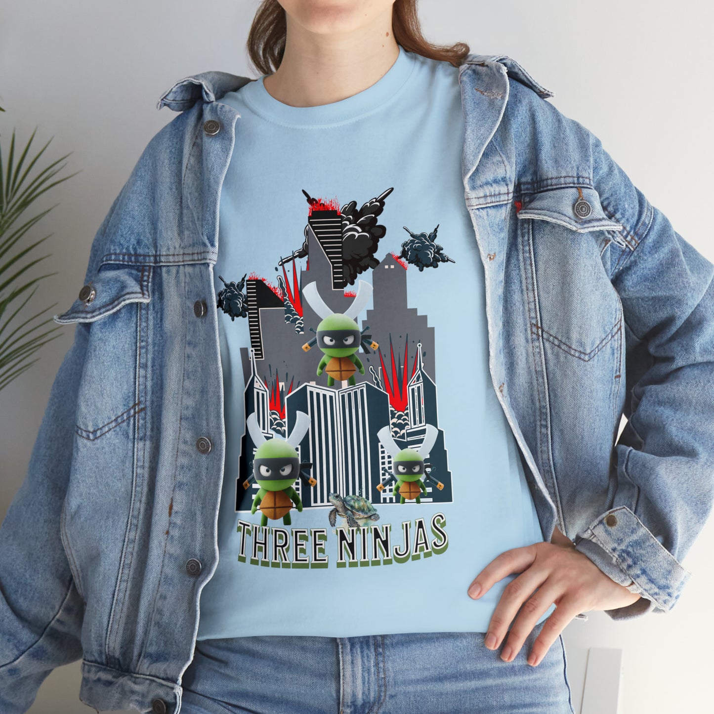 Unisex Heavy Cotton Tee  Three Ninjas