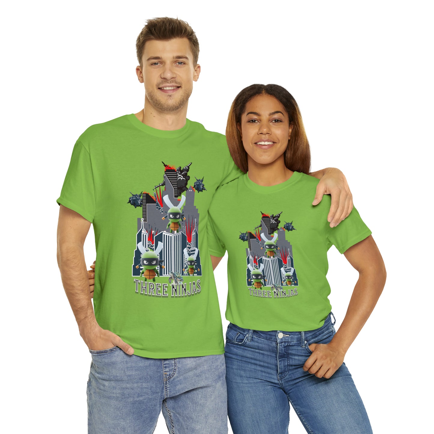 Unisex Heavy Cotton Tee  Three Ninjas