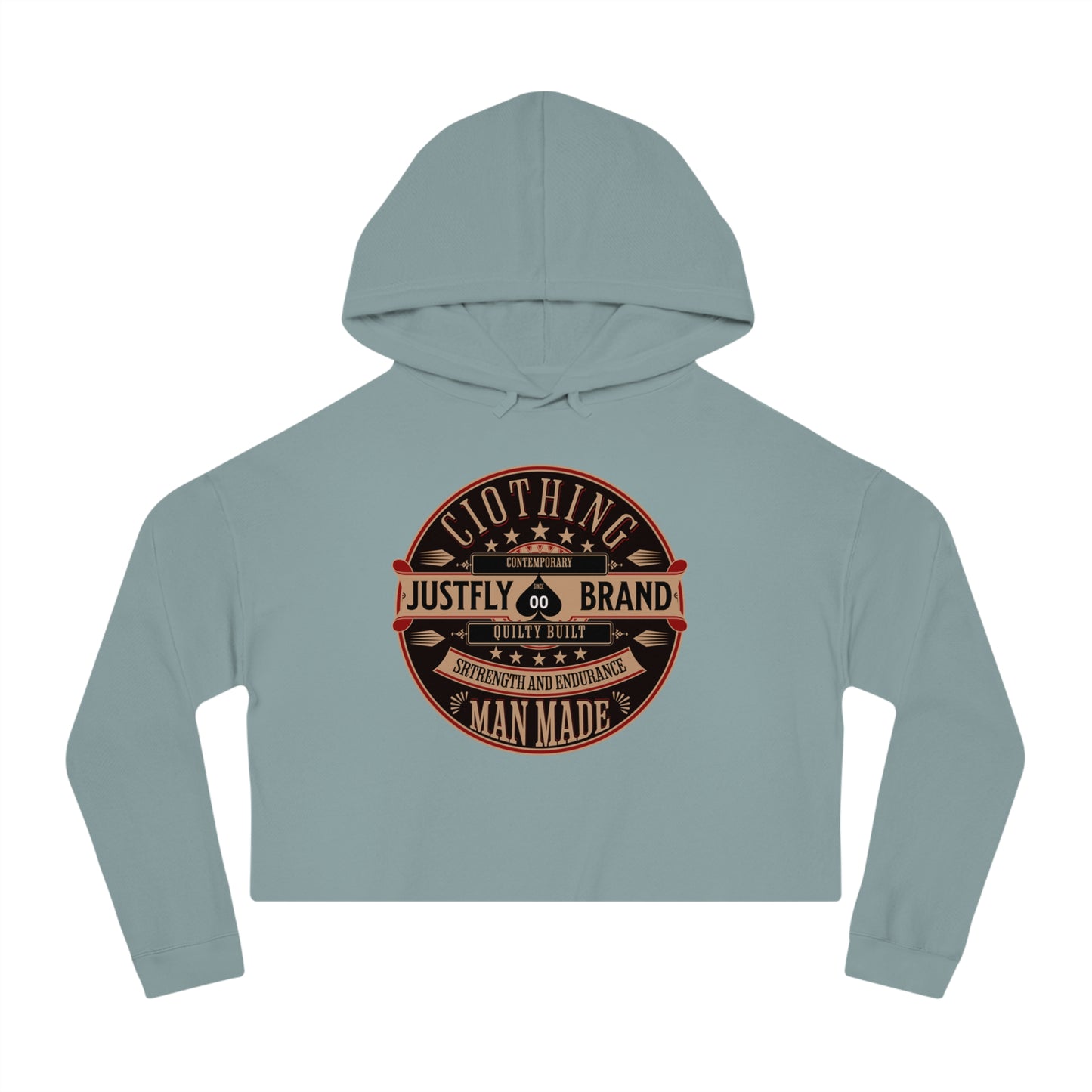 Women’s Cropped Hooded Sweatshirt Just Fly Fashion 2000 Brand