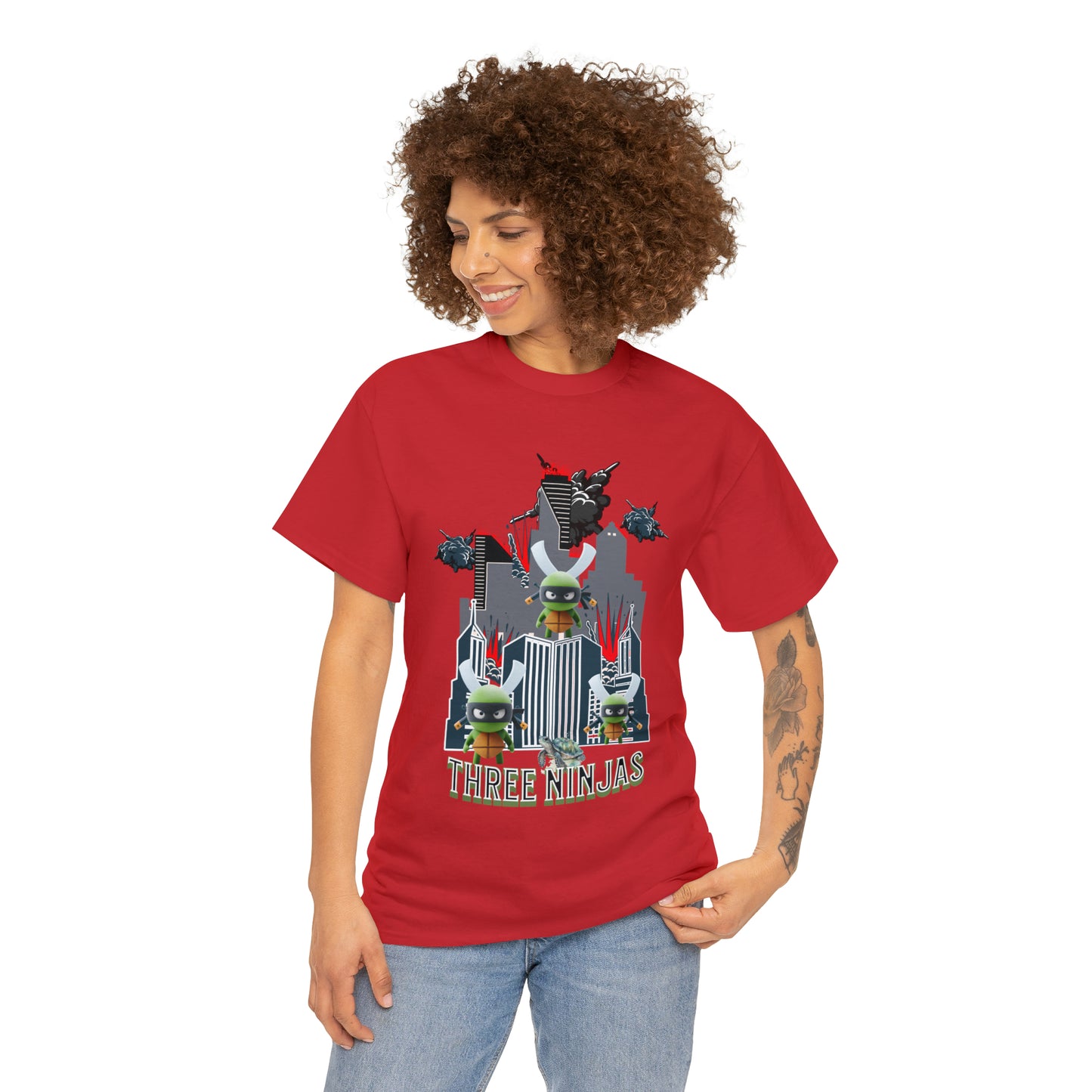 Unisex Heavy Cotton Tee  Three Ninjas