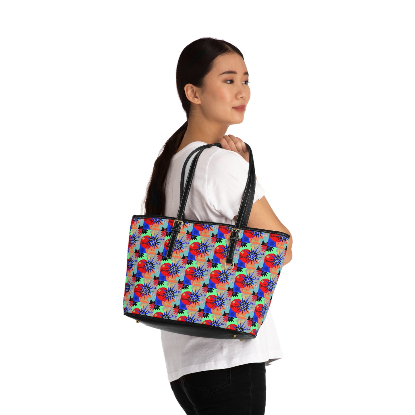 PU Leather Shoulder Bag STAR FLOWER BAG