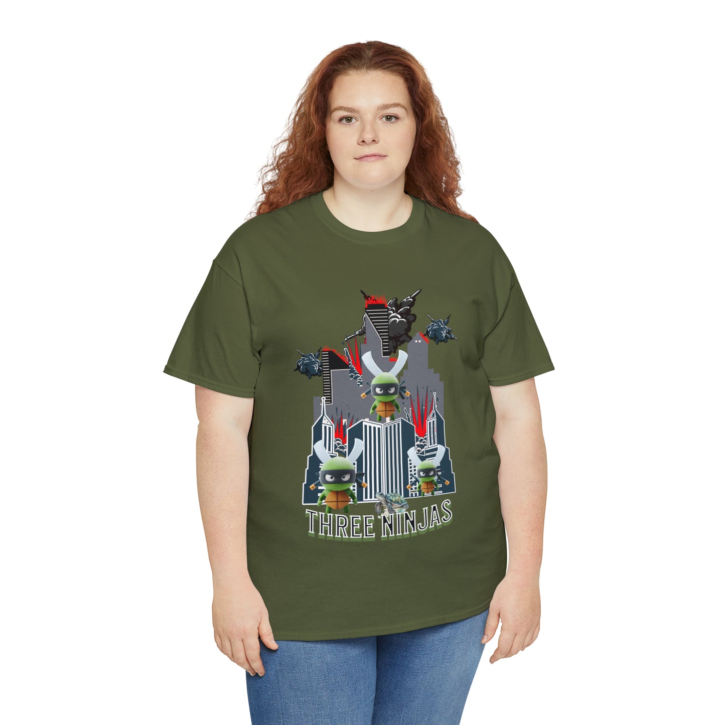 Unisex Heavy Cotton Tee  Three Ninjas