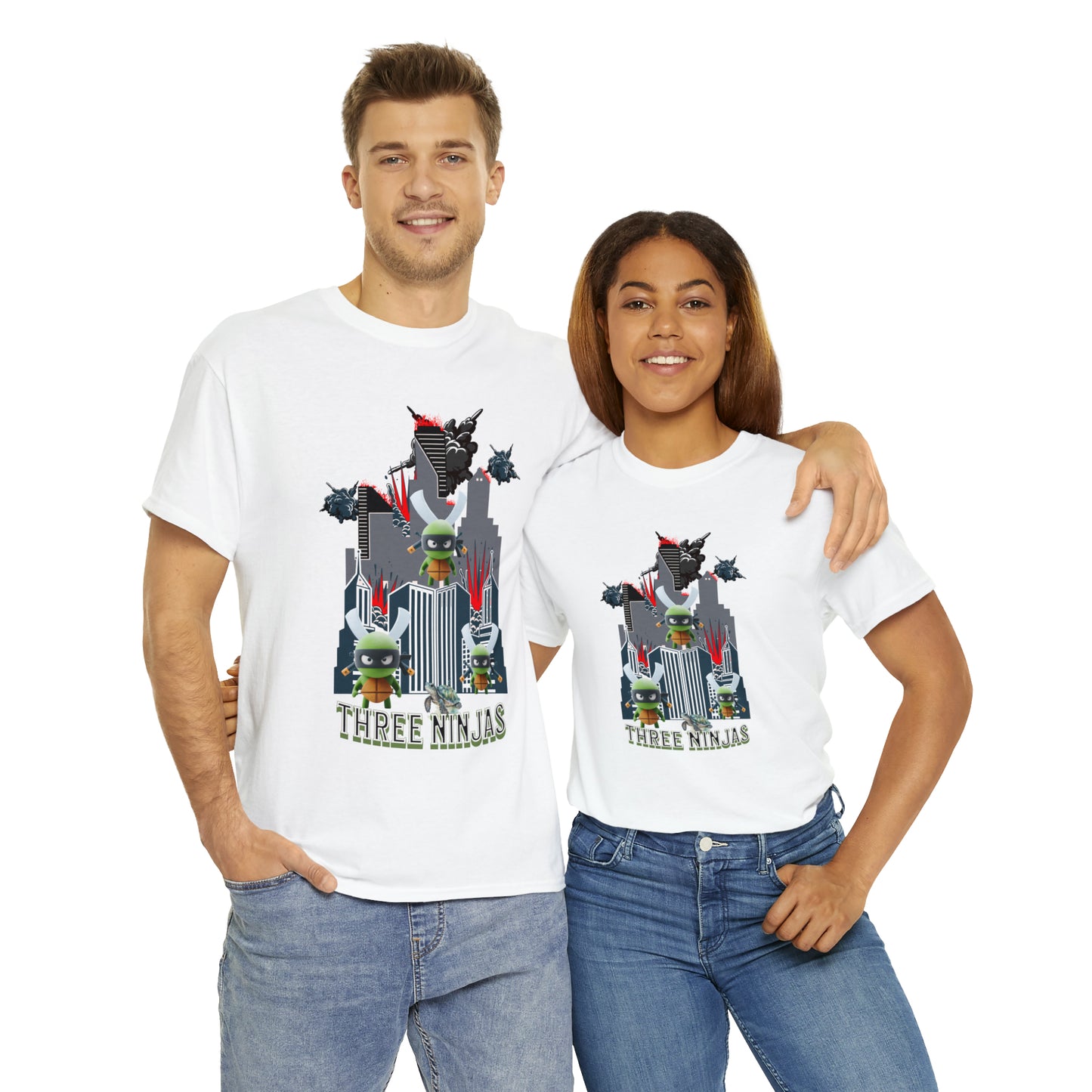 Unisex Heavy Cotton Tee  Three Ninjas