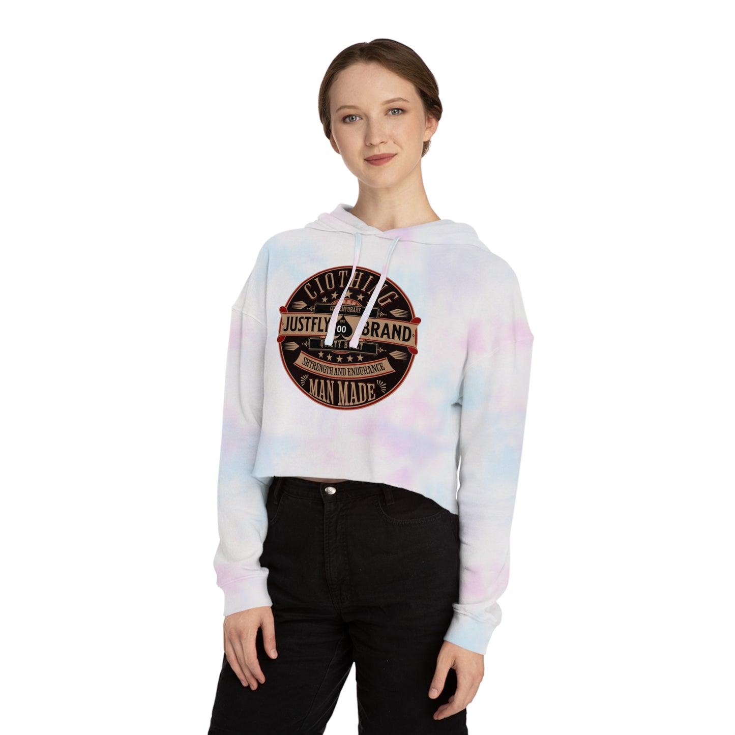 Women’s Cropped Hooded Sweatshirt Just Fly Fashion 2000 Brand