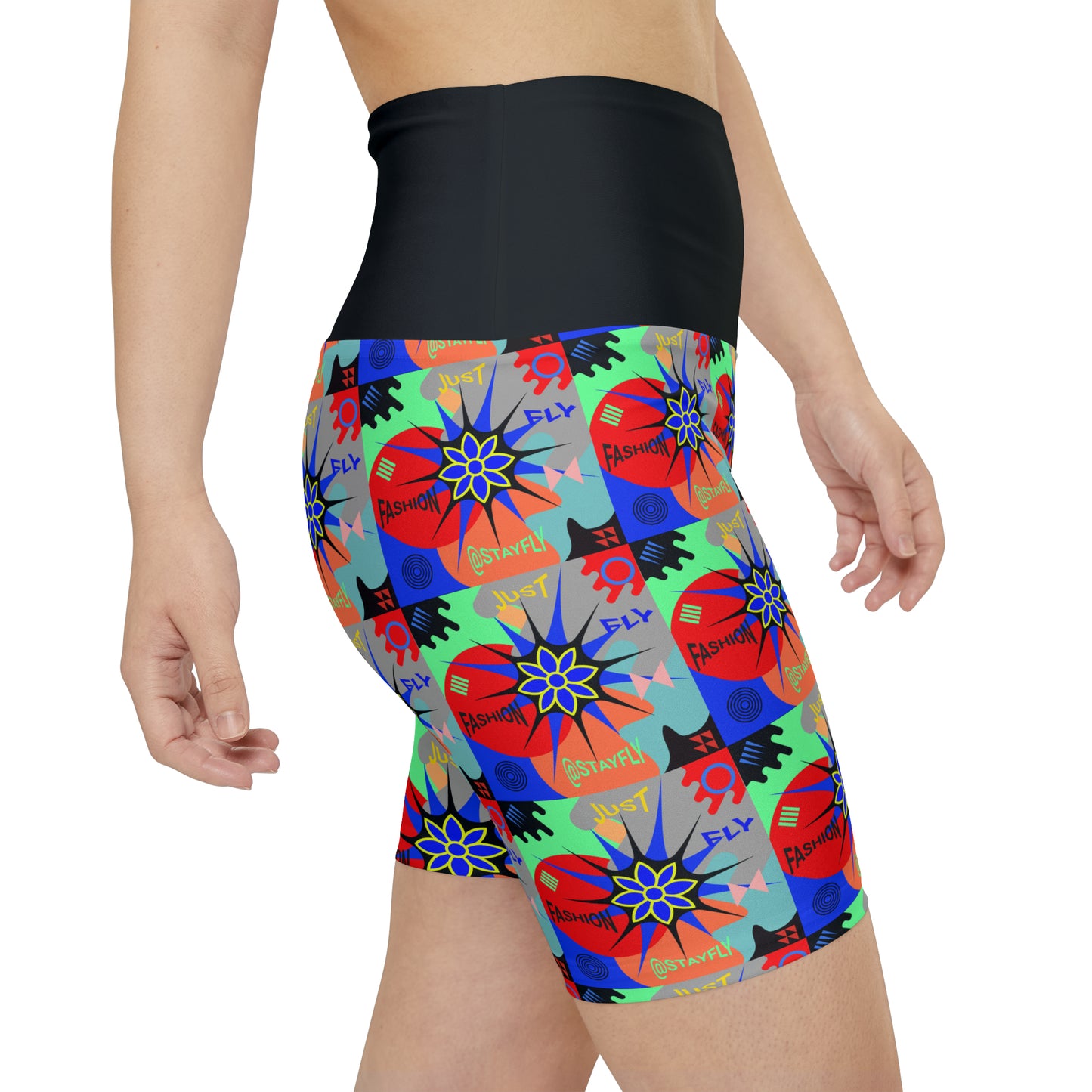 Women's Workout Shorts (AOP)STAR FLOWER