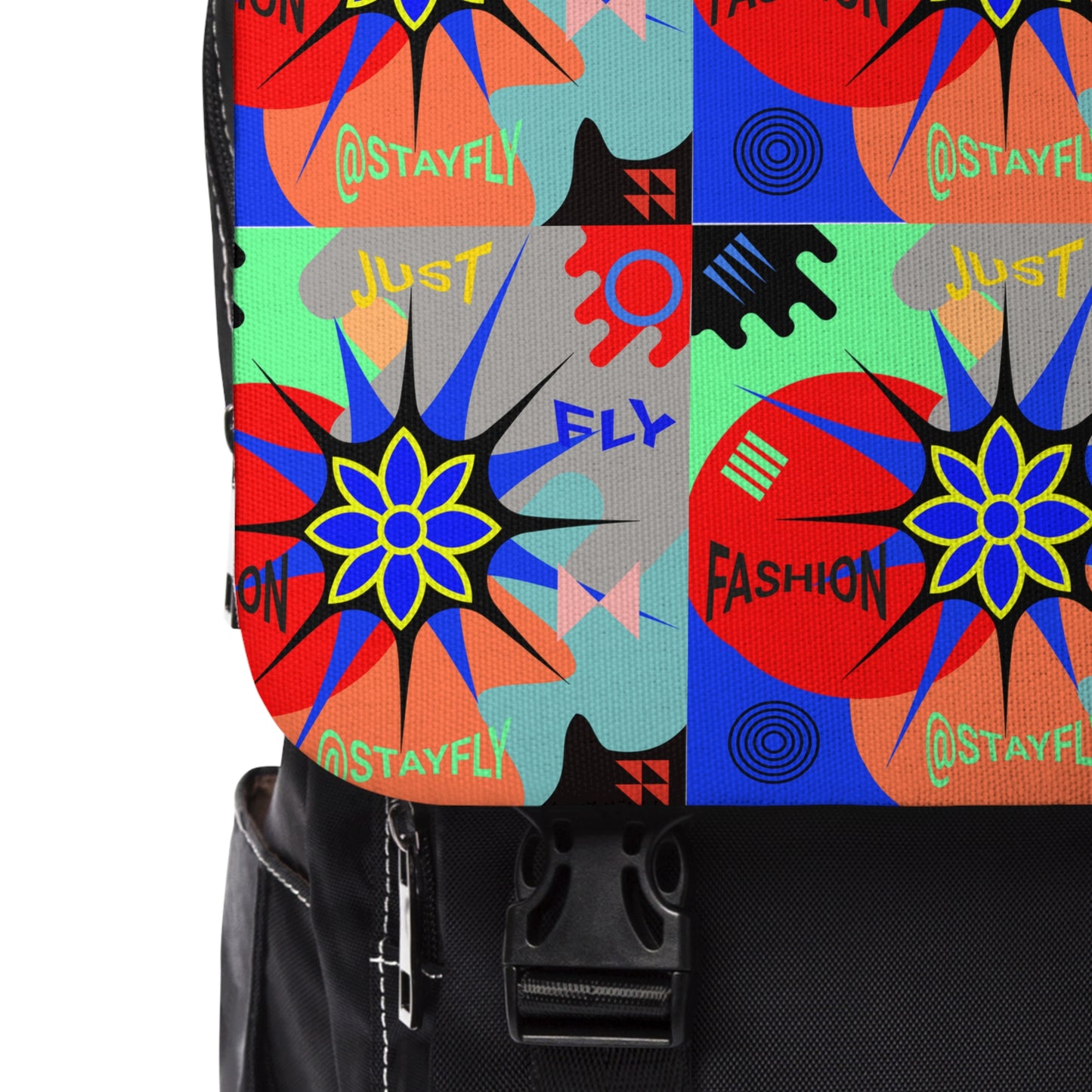 Unisex Casual Shoulder Backpack JUST FLY FASHION PATTERN