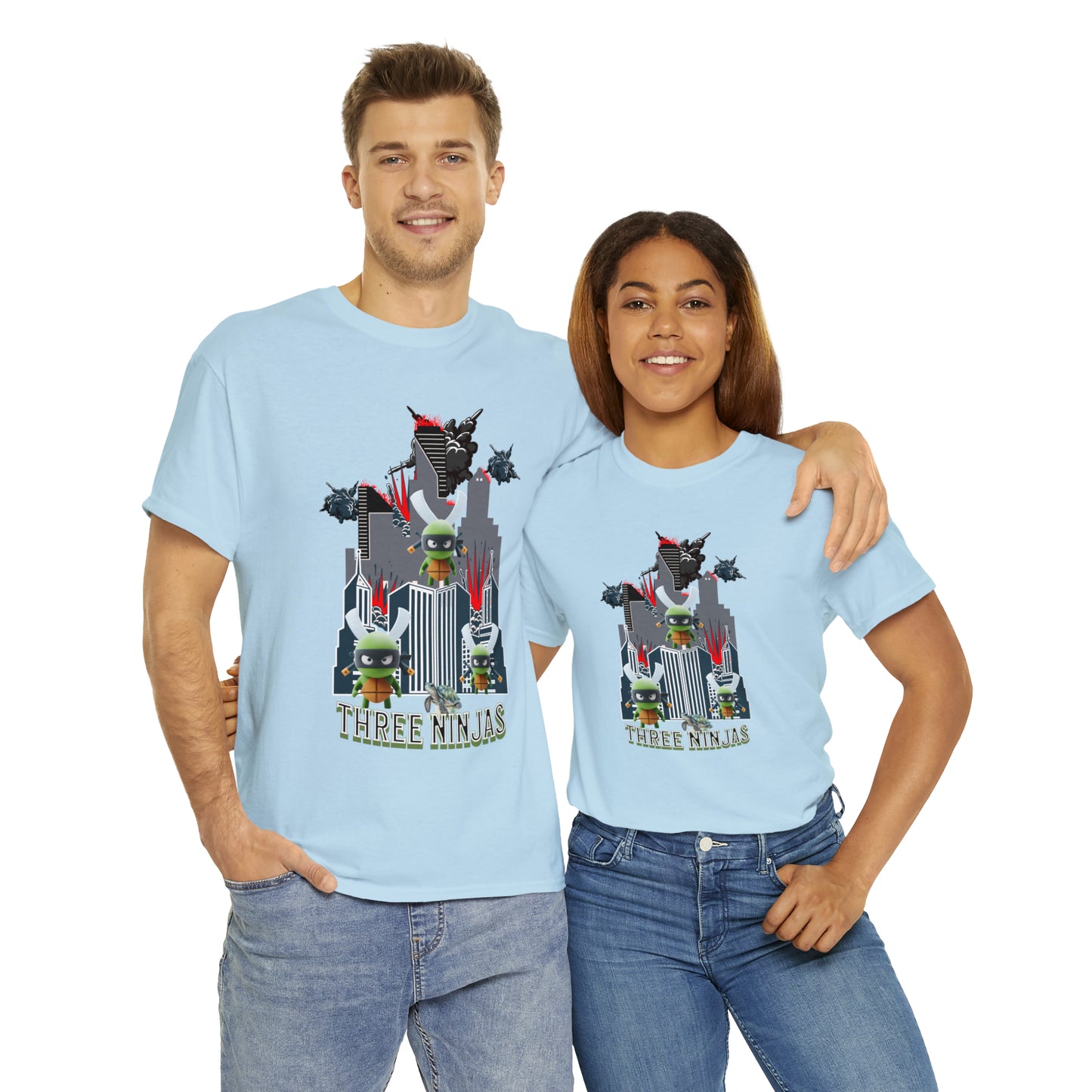 Unisex Heavy Cotton Tee  Three Ninjas