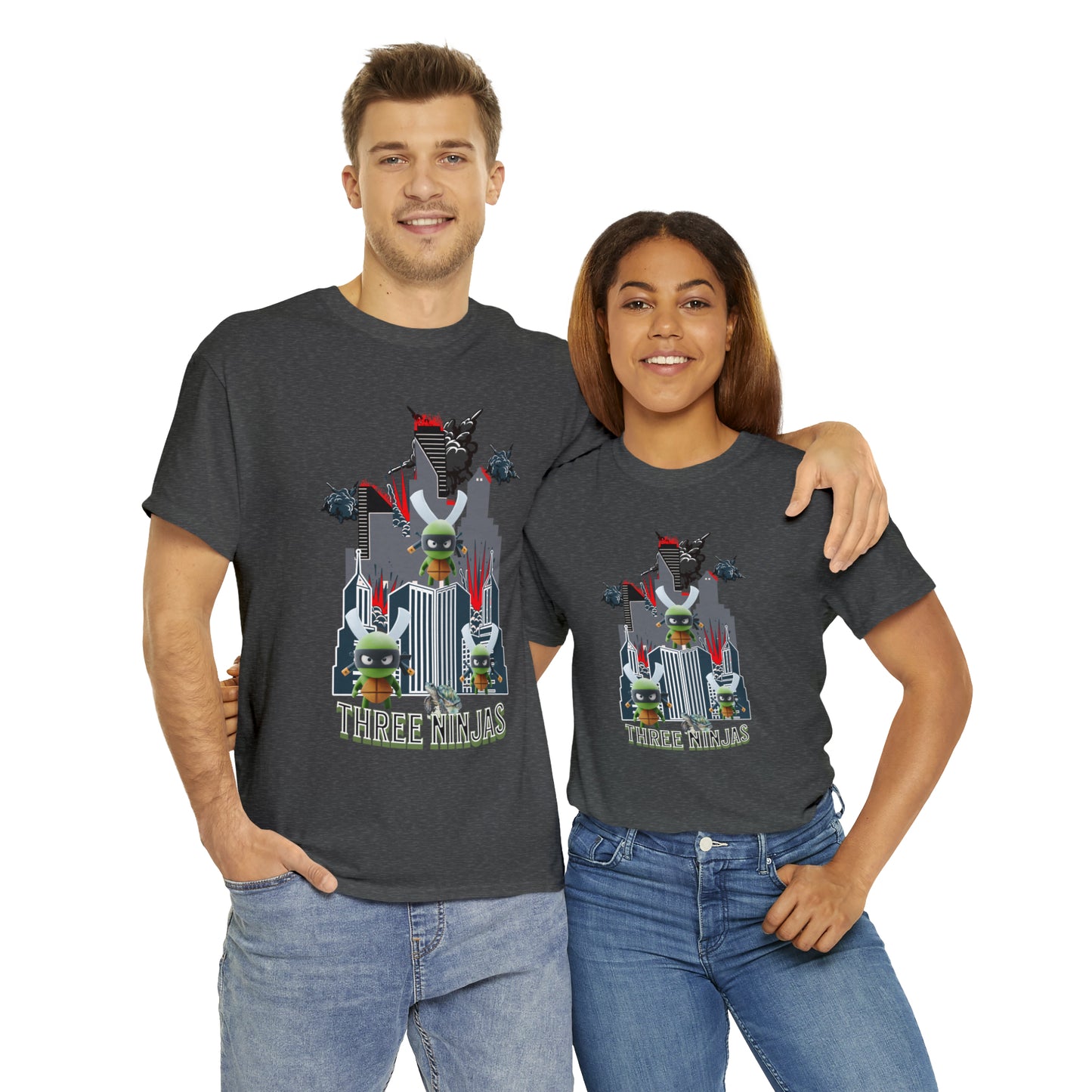 Unisex Heavy Cotton Tee  Three Ninjas