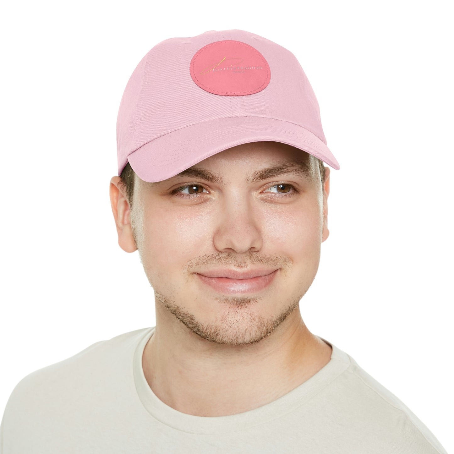 Dad Hat with Leather Patch (Round)