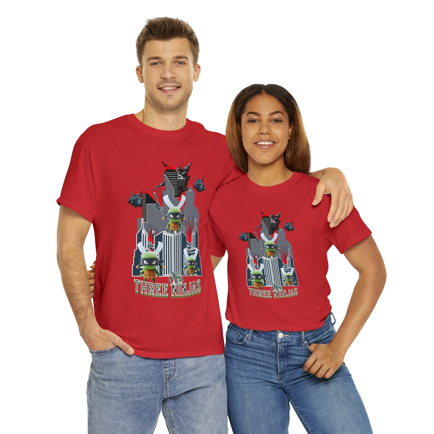 Unisex Heavy Cotton Tee  Three Ninjas