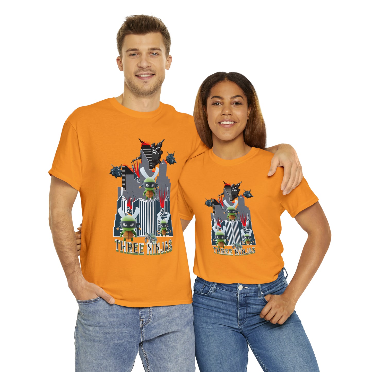 Unisex Heavy Cotton Tee  Three Ninjas