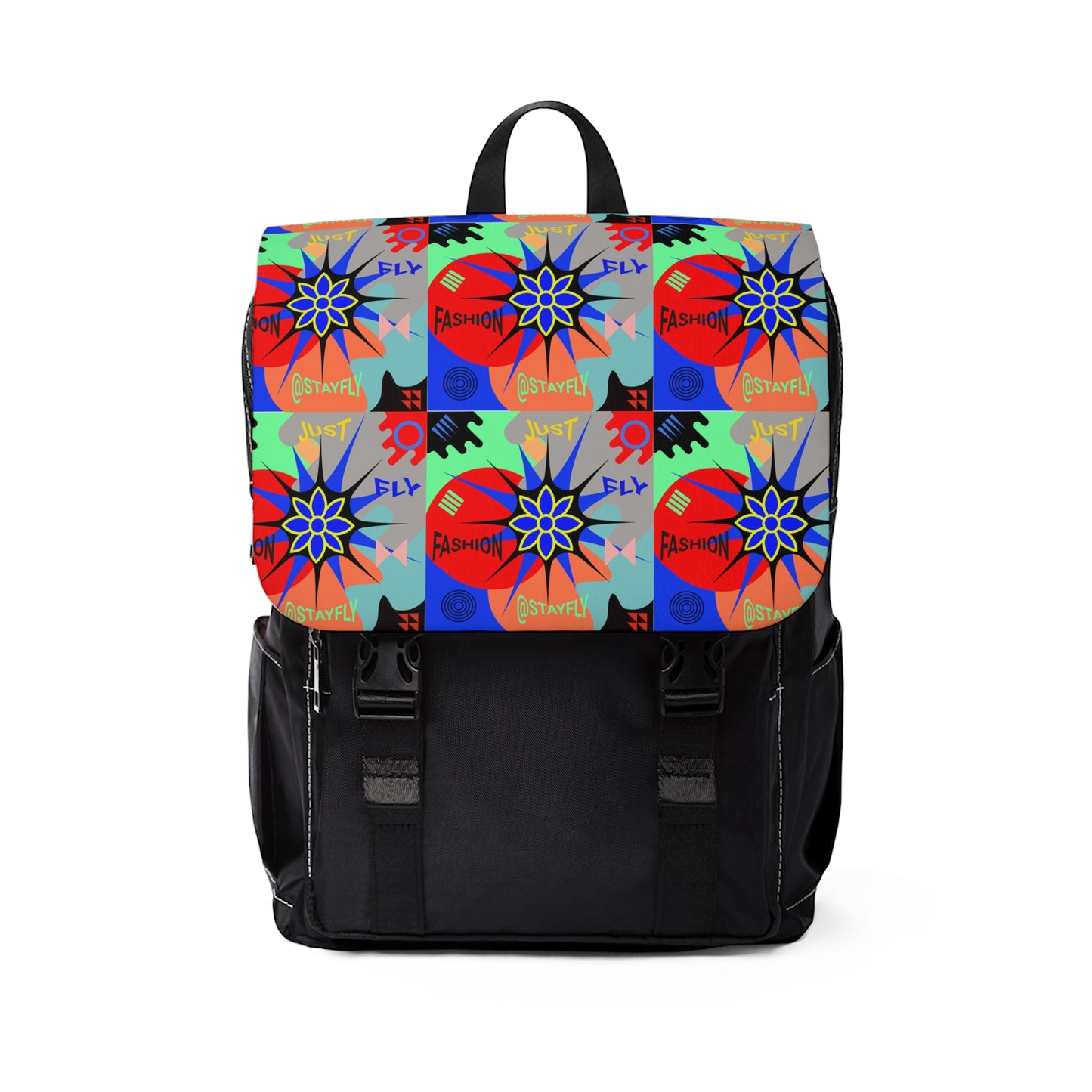 Unisex Casual Shoulder Backpack JUST FLY FASHION PATTERN