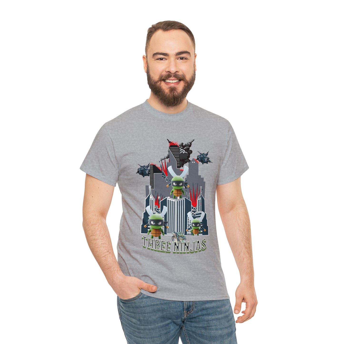 Unisex Heavy Cotton Tee  Three Ninjas
