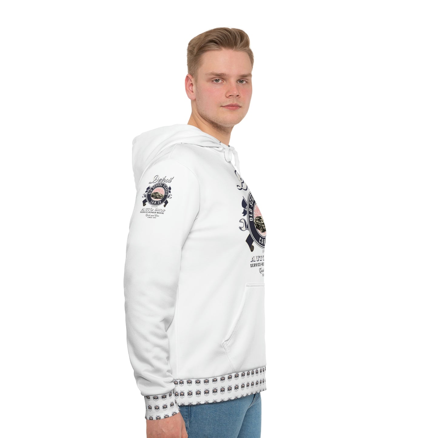 Men's Hoodie (AOP) Detroit Old School Classic Car Co.